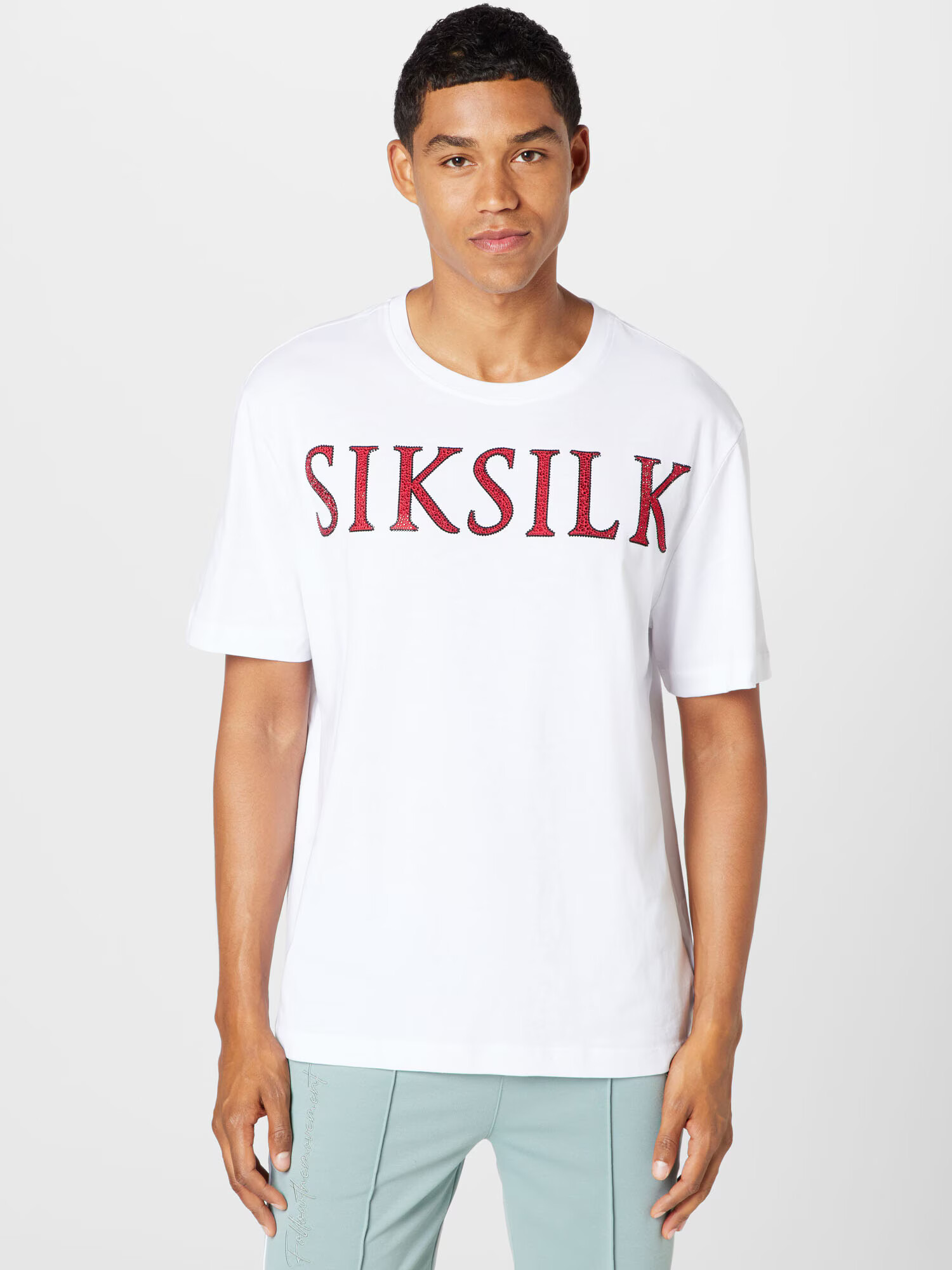 SikSilk Majica rdeča / črna / bela - Pepit.si