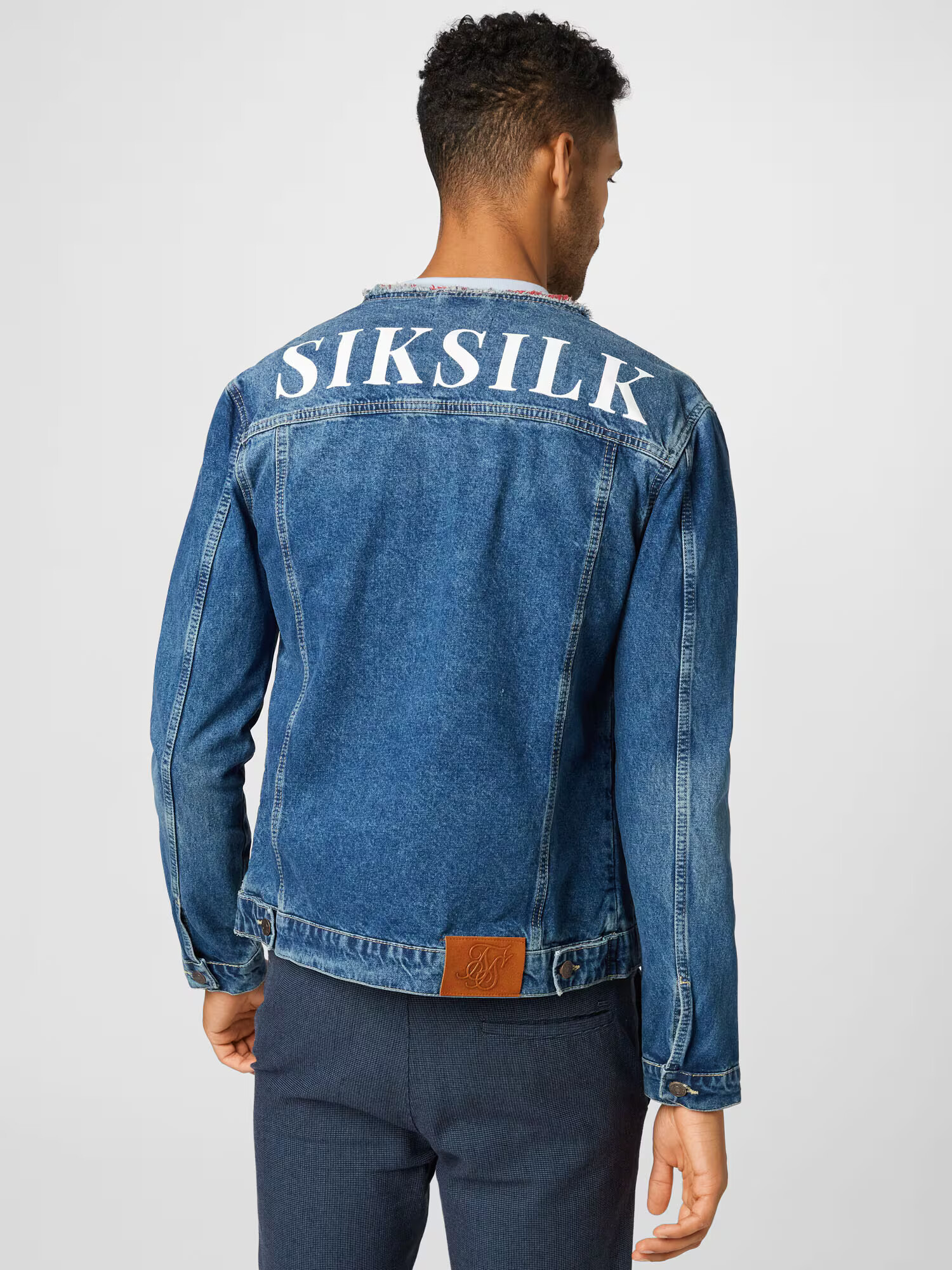 SikSilk Prehodna jakna moder denim / bela - Pepit.si