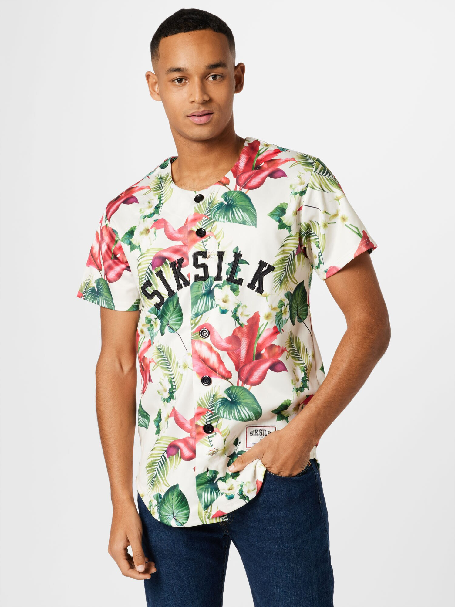 SikSilk Srajca zelena / melona / črna / bela - Pepit.si