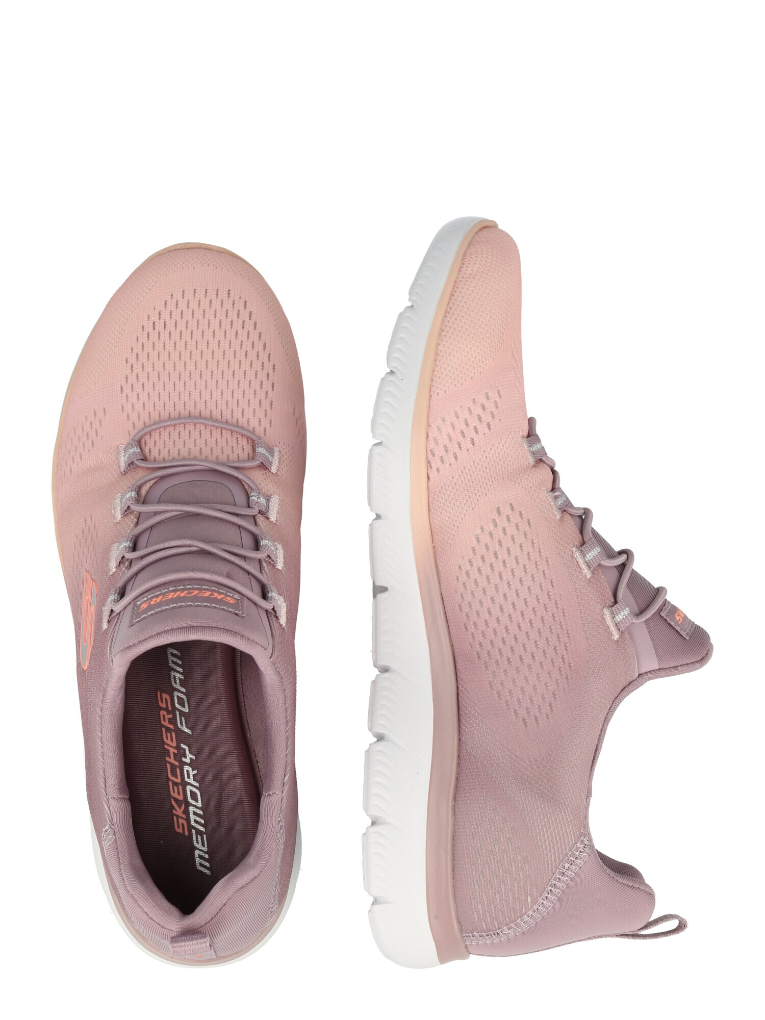 SKECHERS Natikač mauve / oranžna / roza - Pepit.si