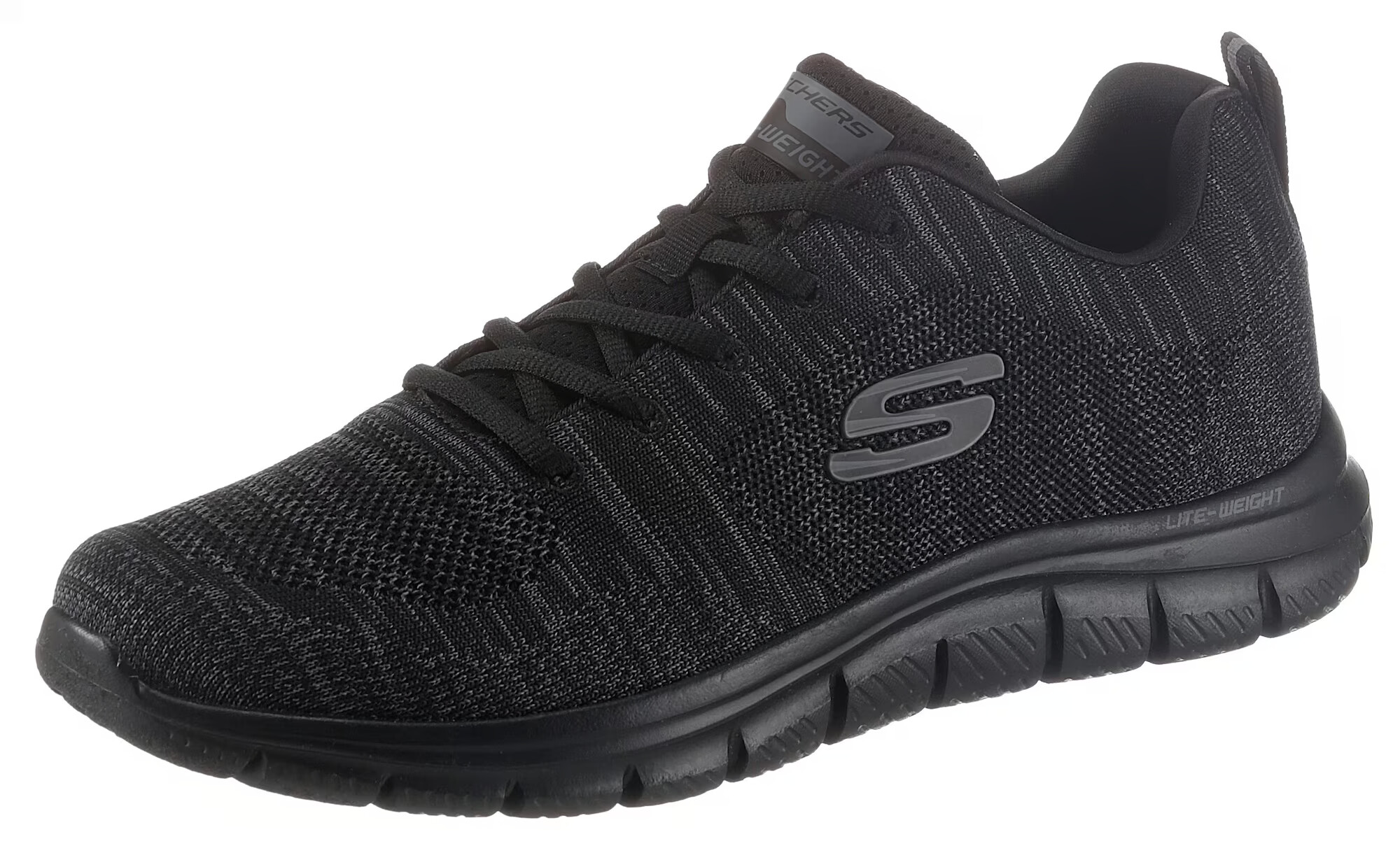 SKECHERS Nizke superge siva / črna - Pepit.si