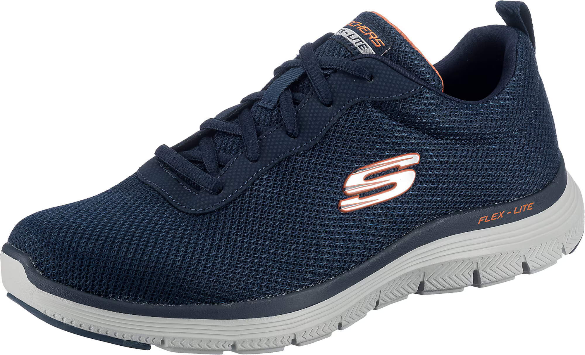 SKECHERS Nizke superge temno modra / oranžna / bela - Pepit.si