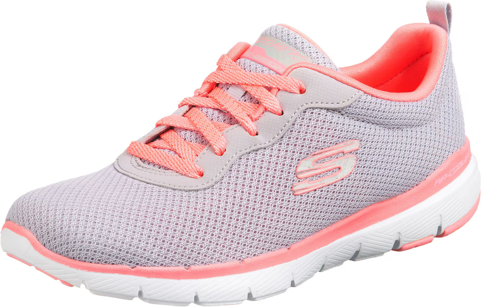 SKECHERS Nizke superge 'FLEX APPEAL 3.0' svetlo siva / staro roza - Pepit.si