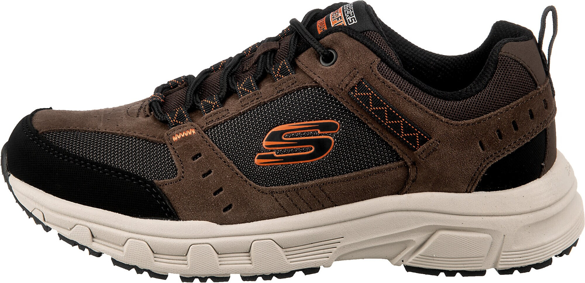 SKECHERS Nizke superge 'Oak Canyon' črna / bela / karamel / oranžna - Pepit.si