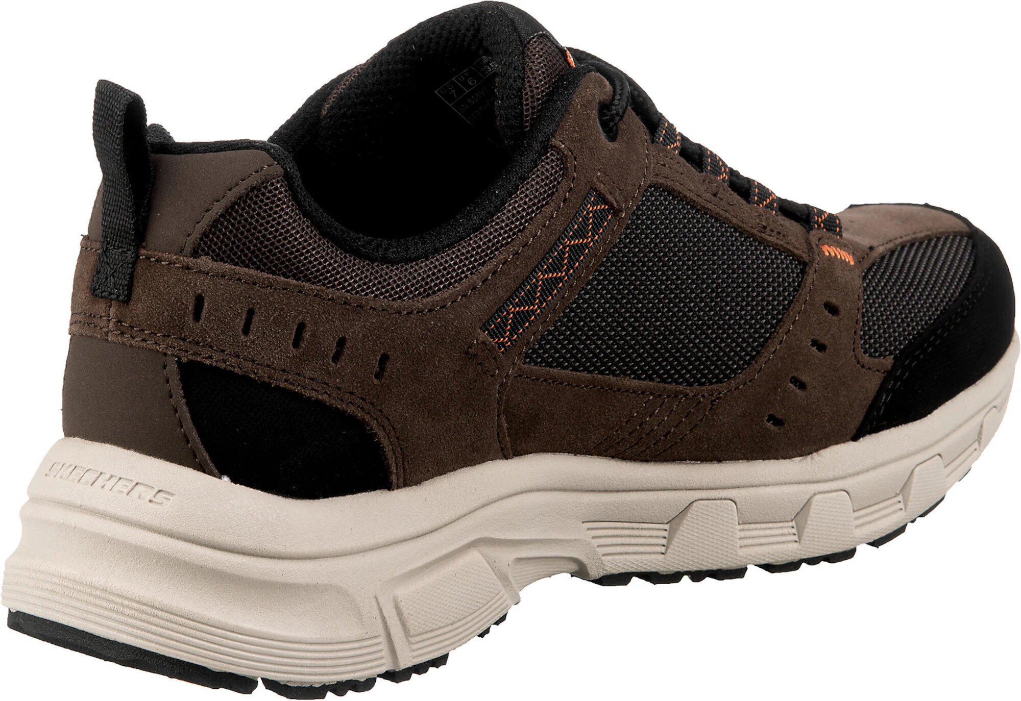 SKECHERS Nizke superge 'Oak Canyon' črna / bela / karamel / oranžna - Pepit.si