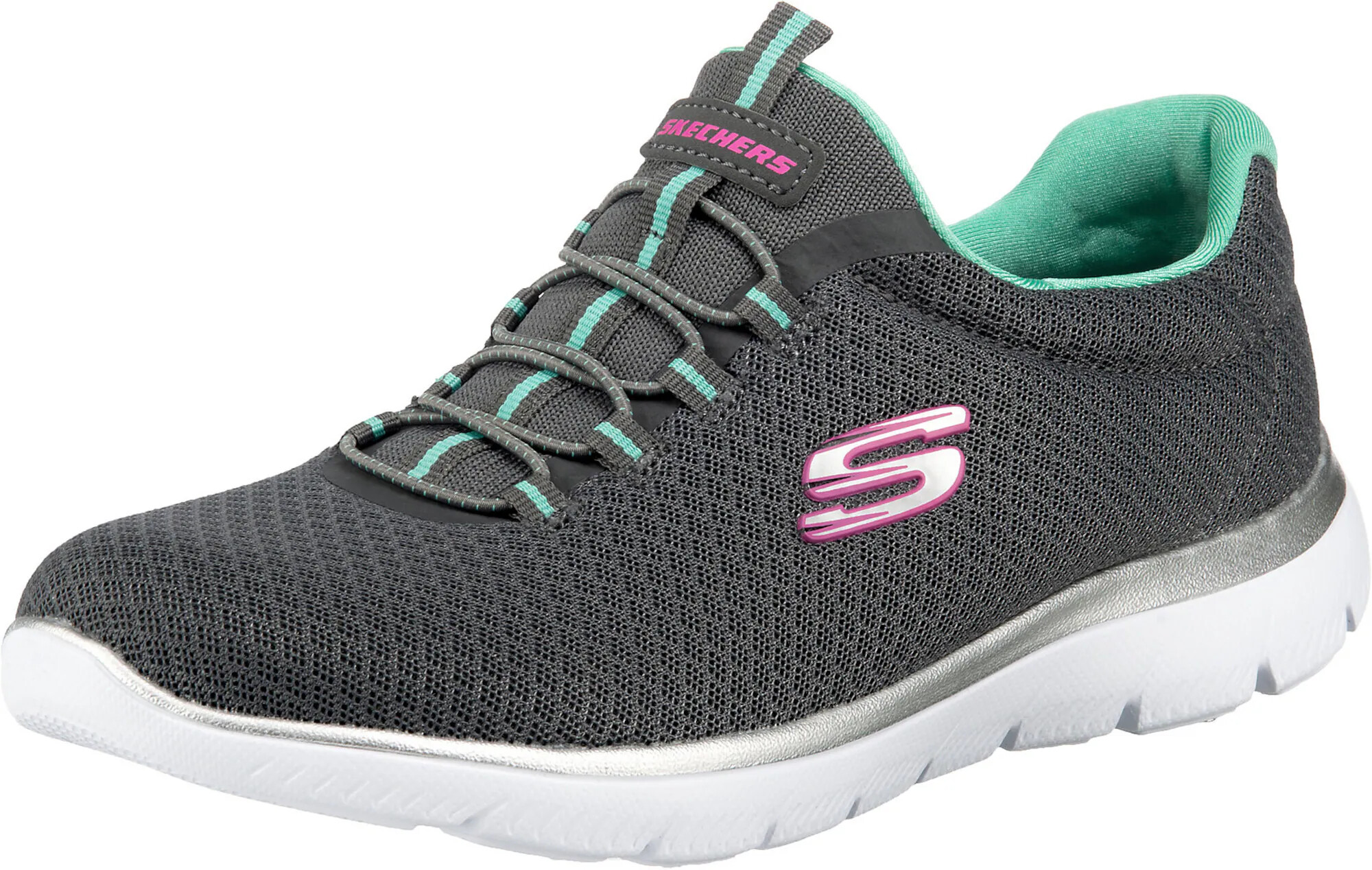 SKECHERS Natikač 'Summits' temno zelena / žad - Pepit.si