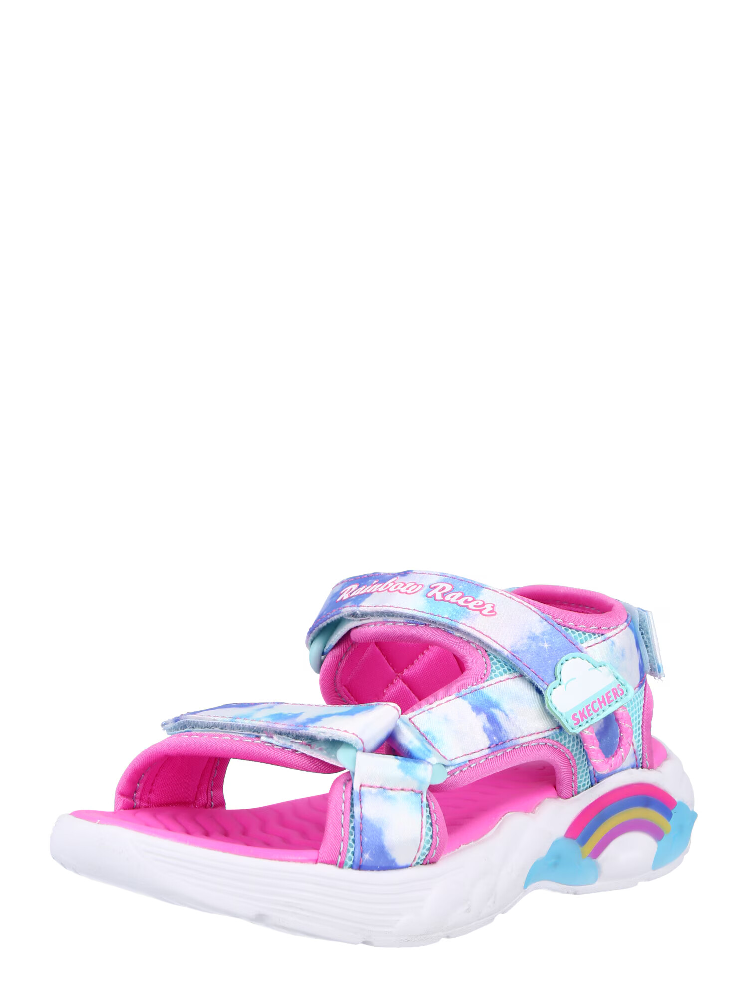 SKECHERS Sandali 'RAINBOW RACER' bela / svetlo modra / kraljevo modra / roza - Pepit.si