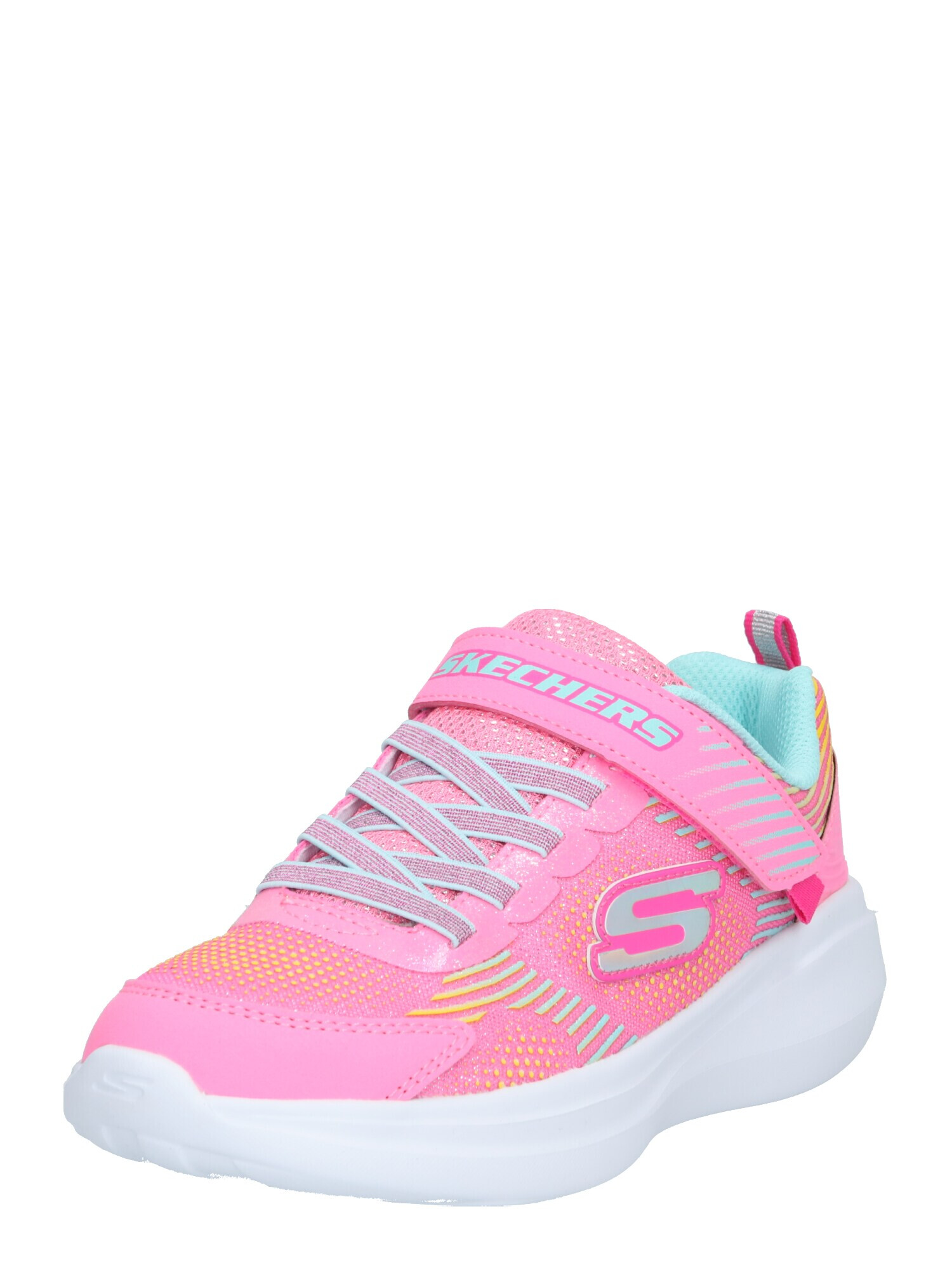 SKECHERS Superge 'GO RUN FAST' roza / svetlo modra / rumena - Pepit.si