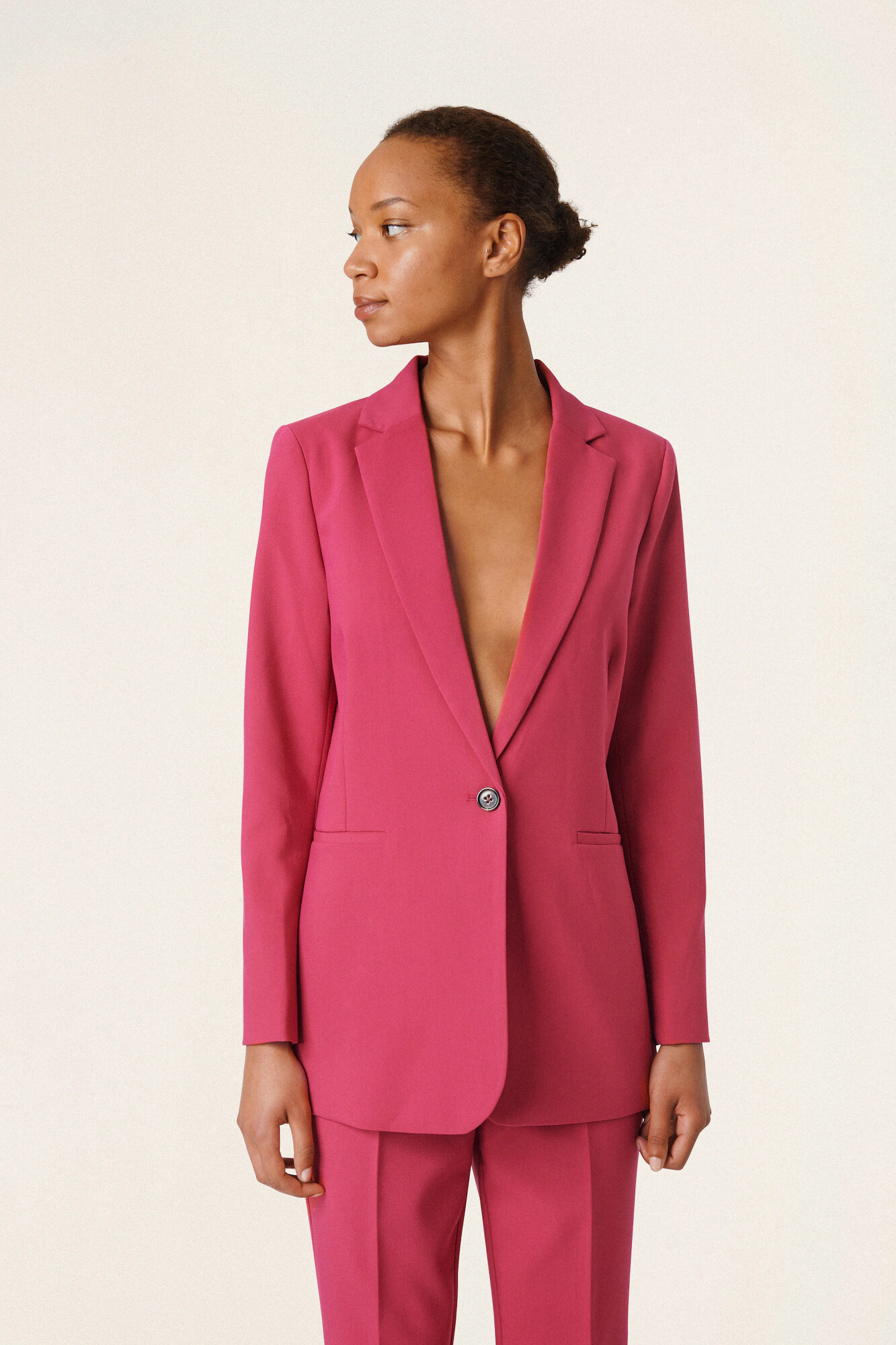 SOAKED IN LUXURY Blazer 'Corinne' fuksija - Pepit.si