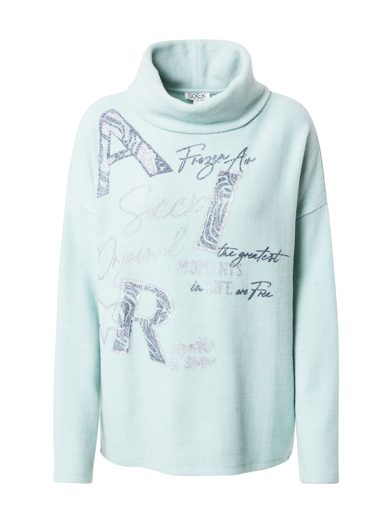 Soccx Pullover 'Frozen Air' opal / srebrna / nočno modra - Pepit.si