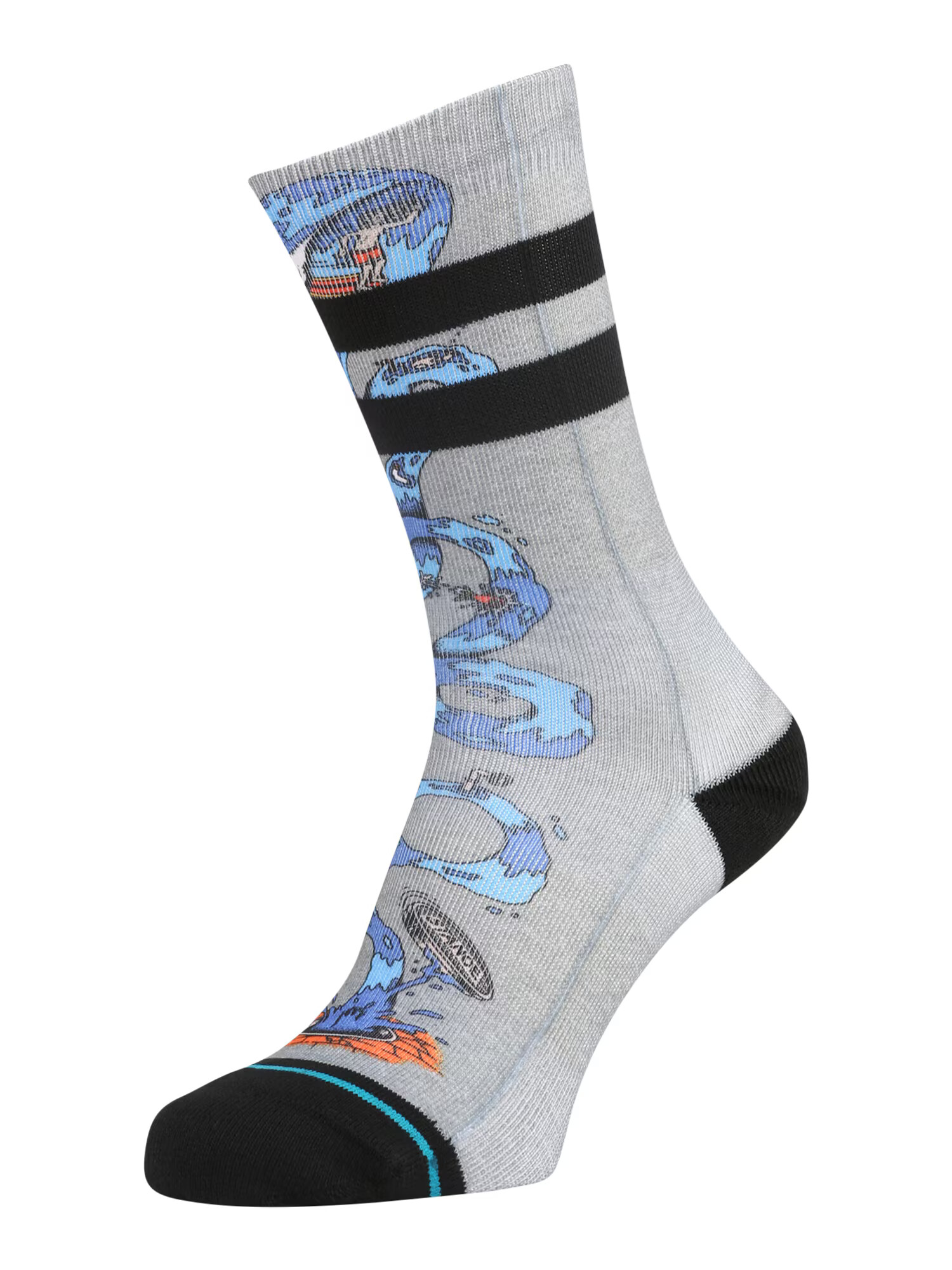 Stance Sportsocken 'PARTY WAVE' svetlo siva / črna / modra / svetlo modra - Pepit.si