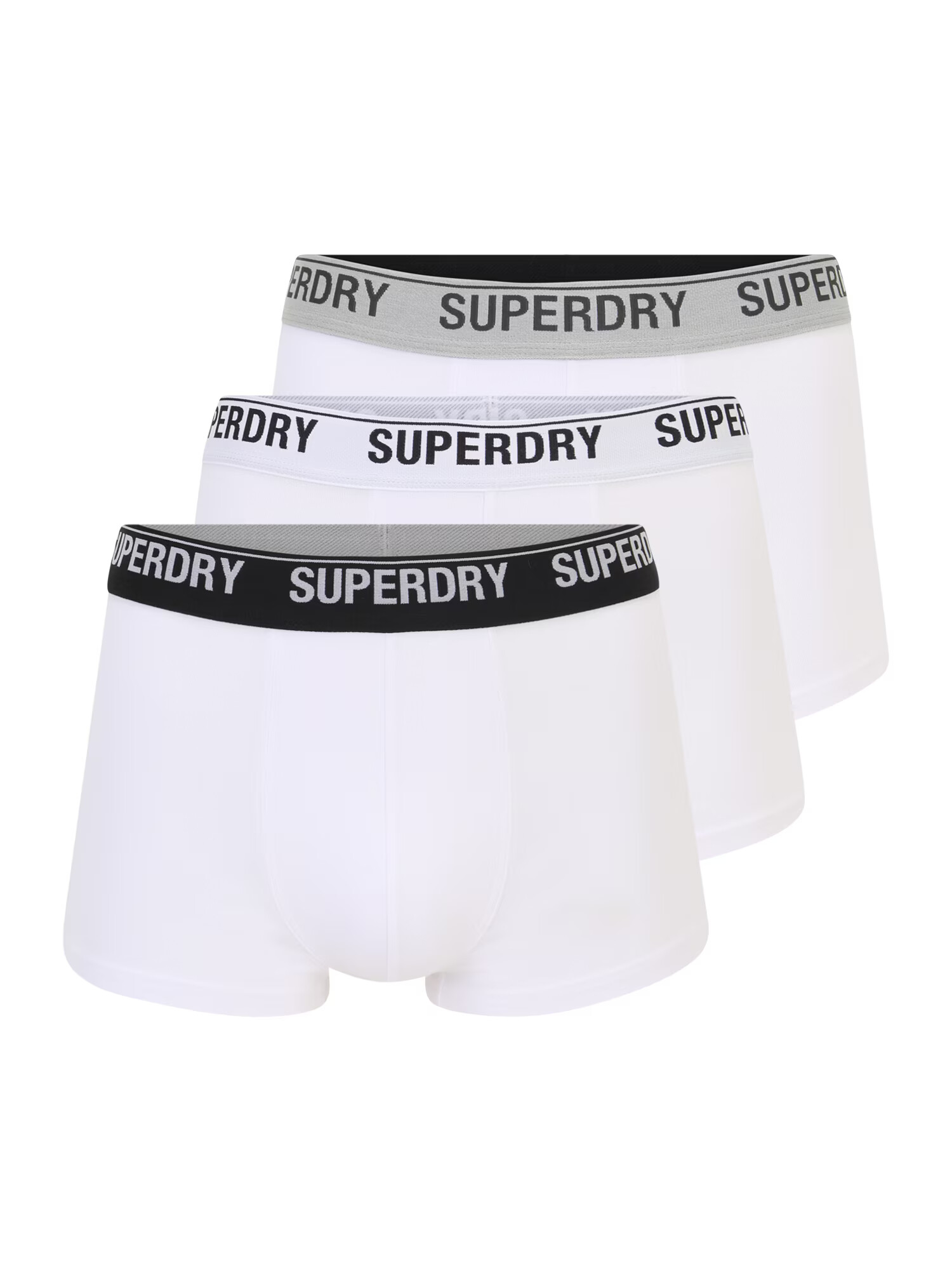 Superdry Boksarice siva / črna / bela - Pepit.si