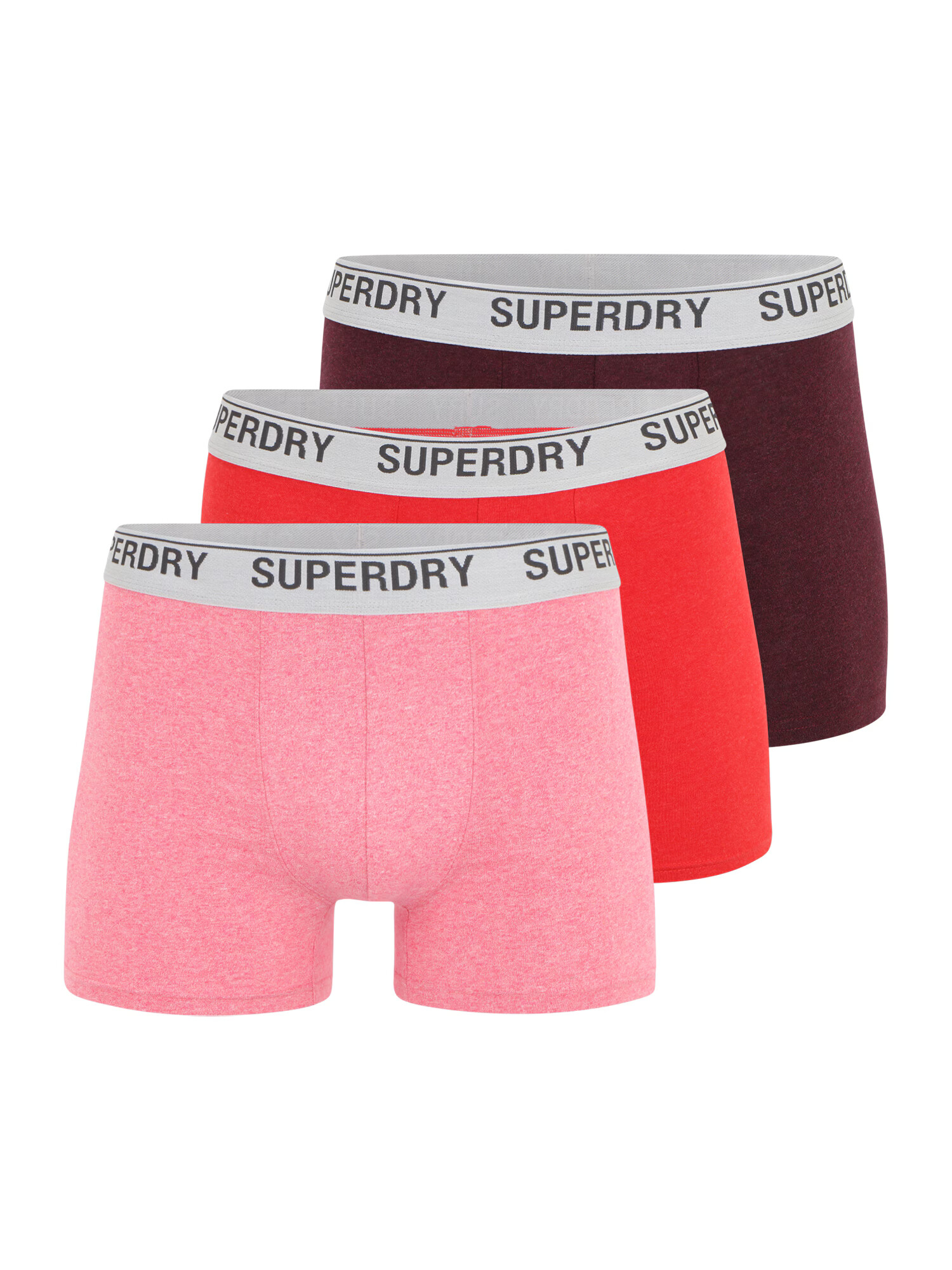 Superdry Boksarice roza / rdeča / burgund / bela - Pepit.si