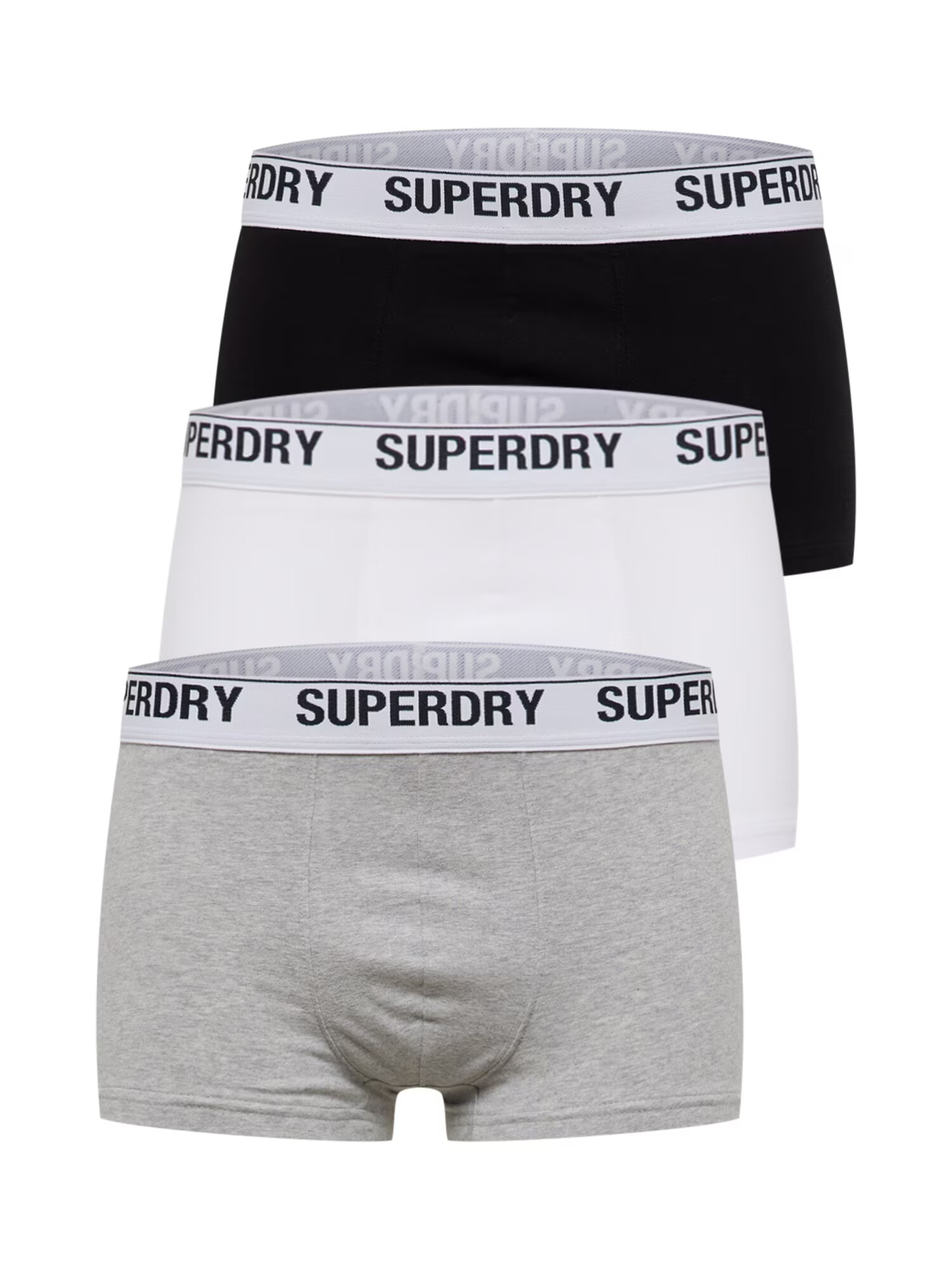 Superdry Boksarice pegasto siva / črna / bela - Pepit.si