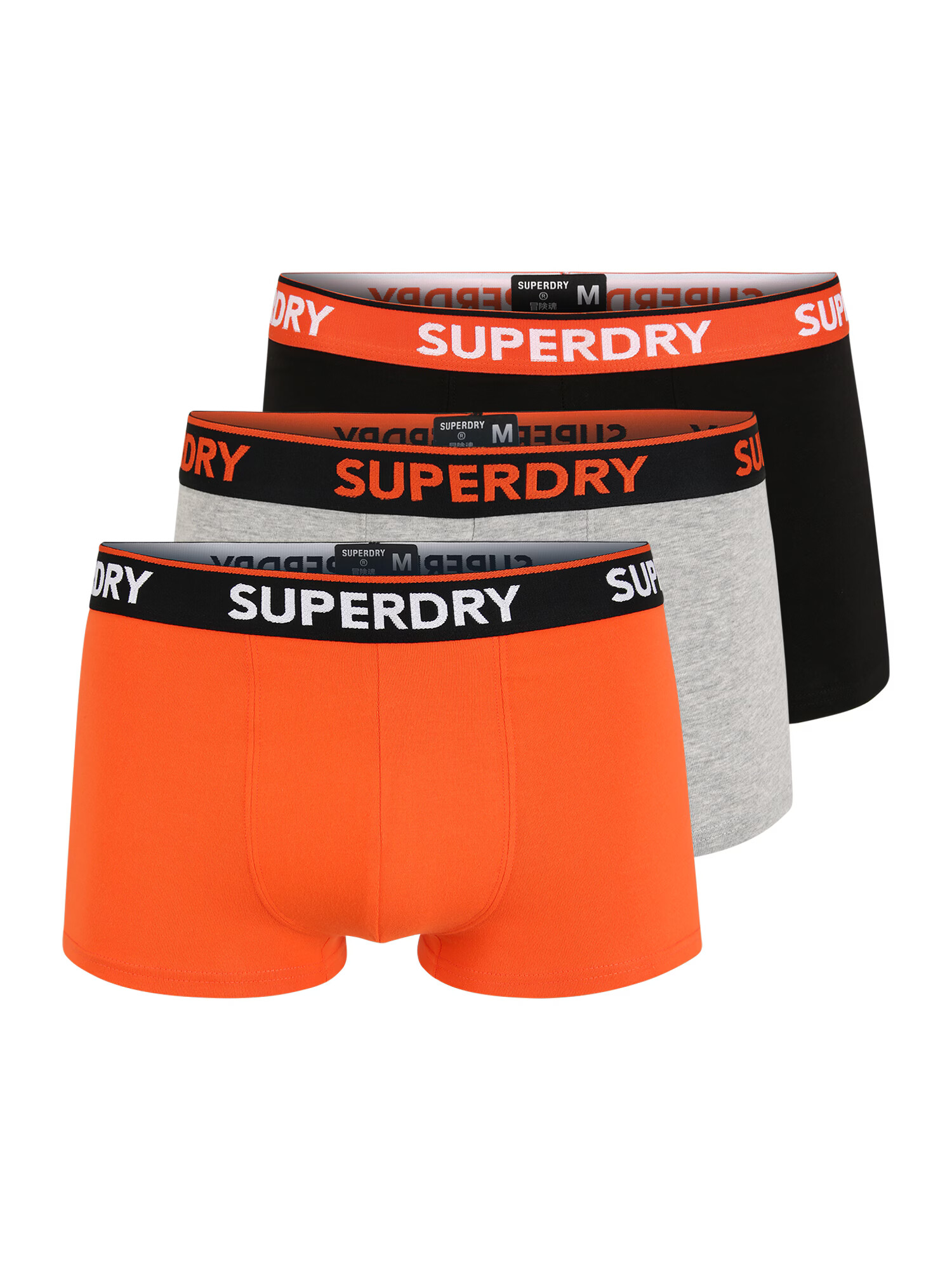 Superdry Boksarice pegasto siva / oranžna / črna - Pepit.si