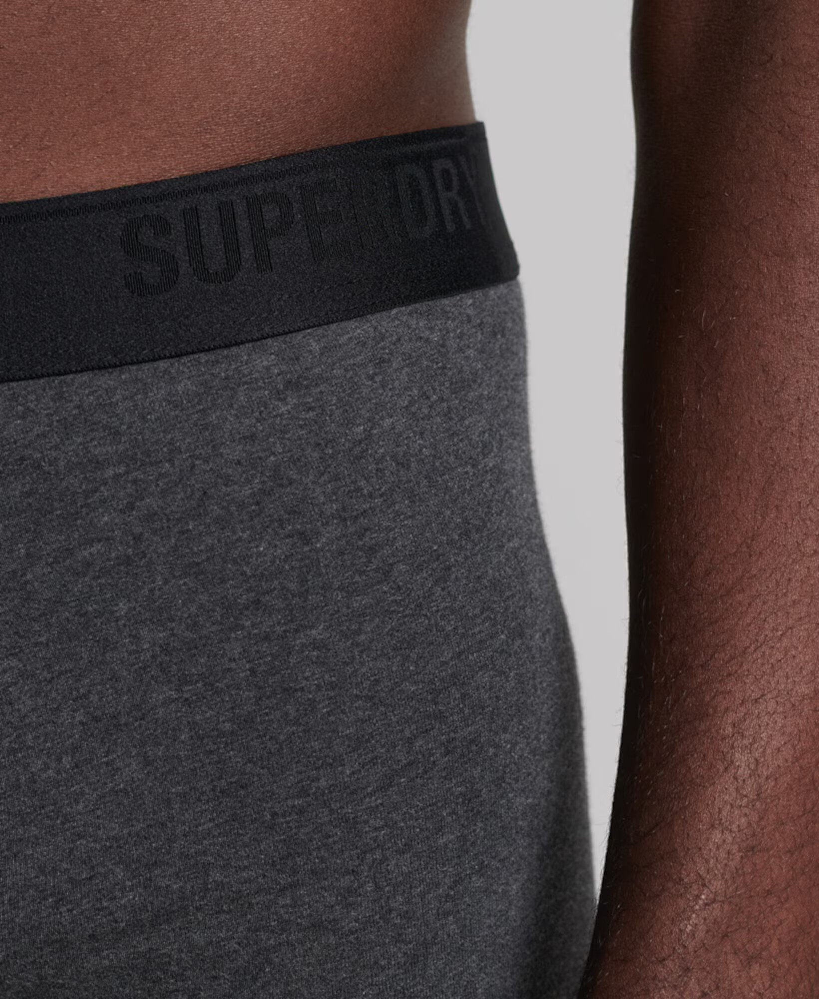 Superdry Boksarice svetlo siva / temno siva / črna - Pepit.si