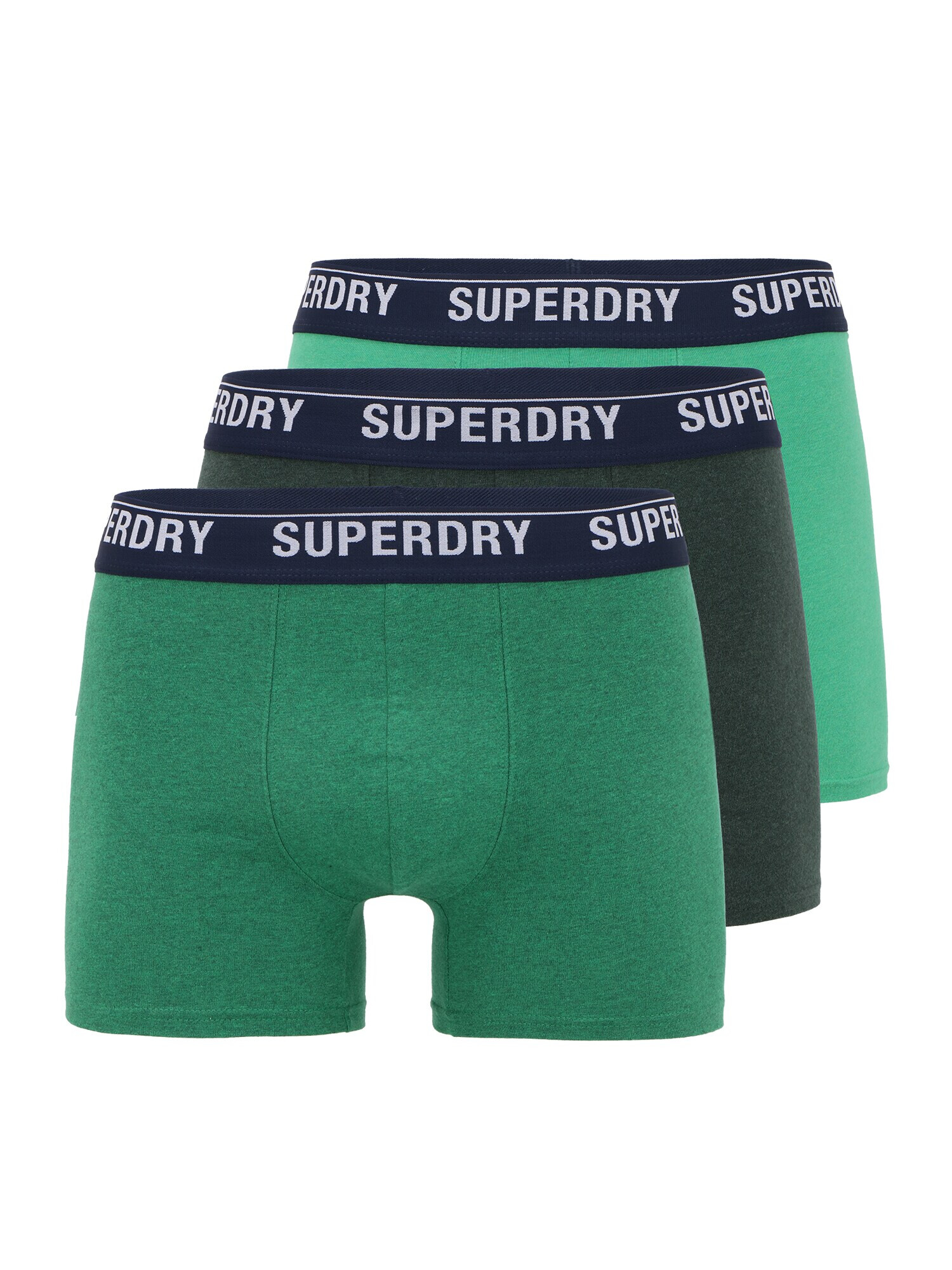 Superdry Boksarice temno zelena / siva / travnato zelena / bela - Pepit.si