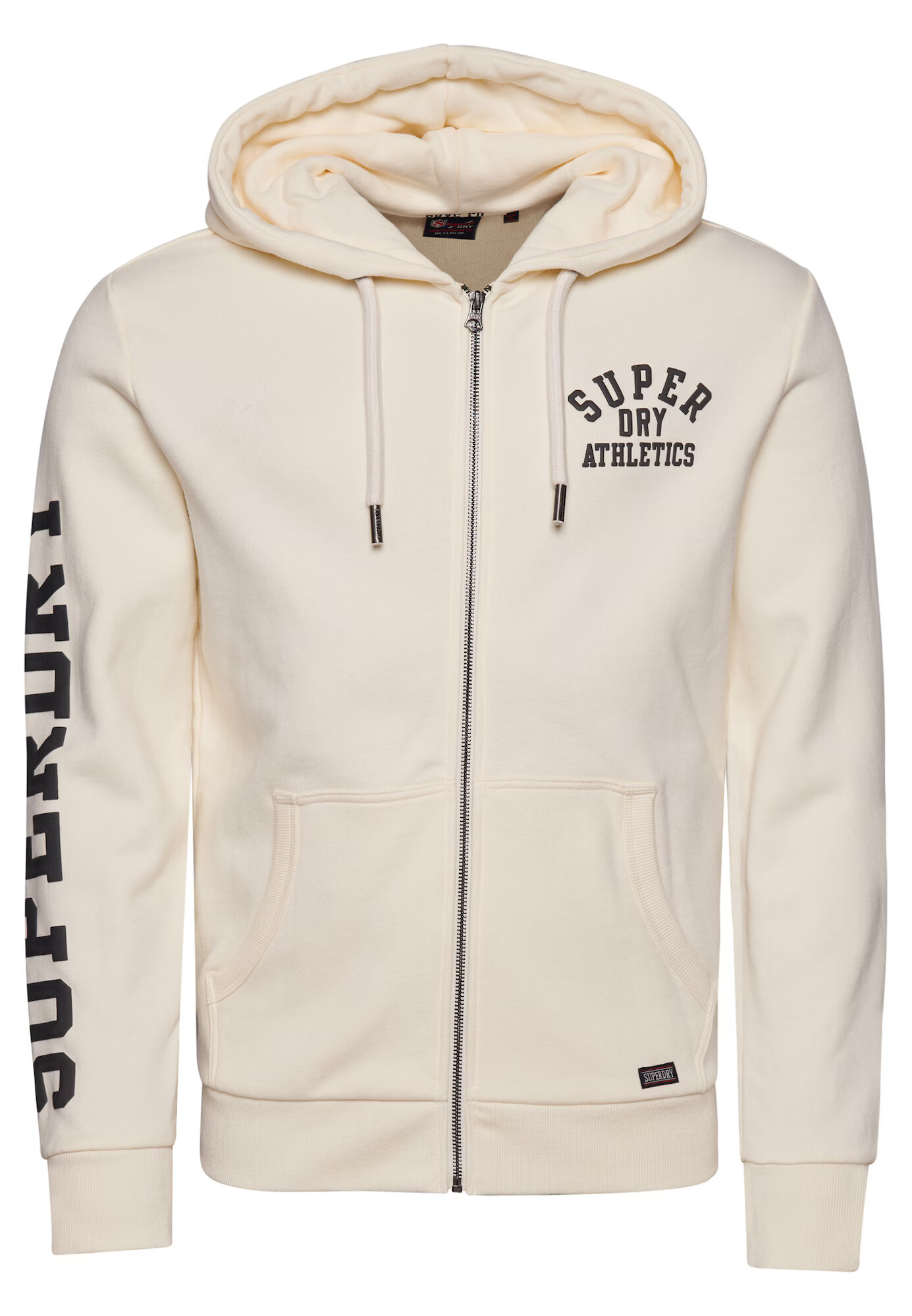 Superdry Jopa na zadrgo 'Gym Athletic' kremna / črna - Pepit.si