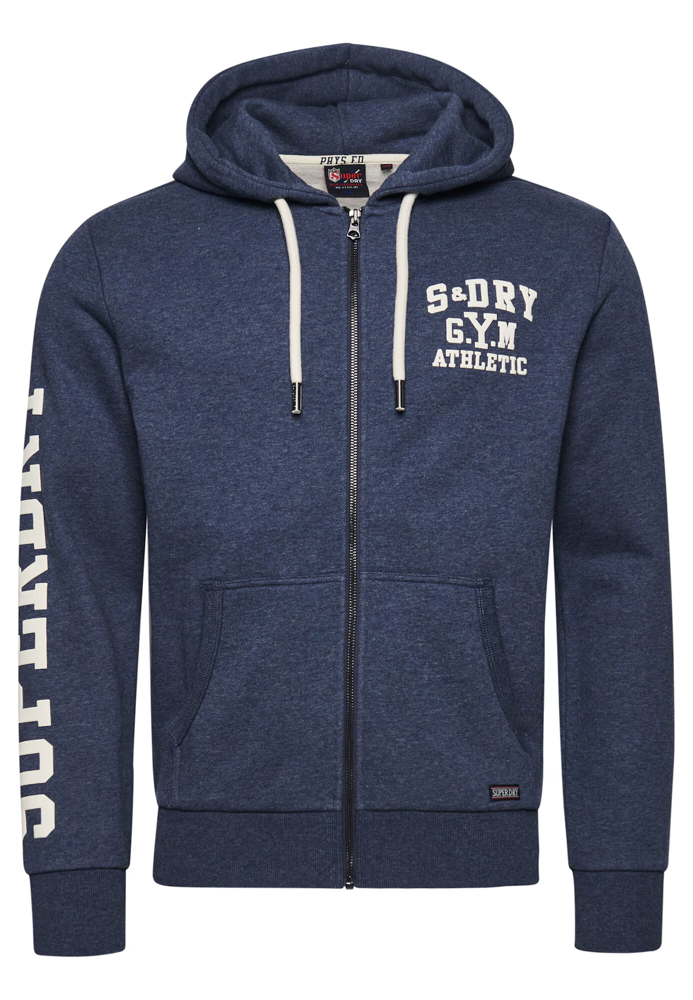 Superdry Jopa na zadrgo 'Gym Athletic' marine / bela - Pepit.si