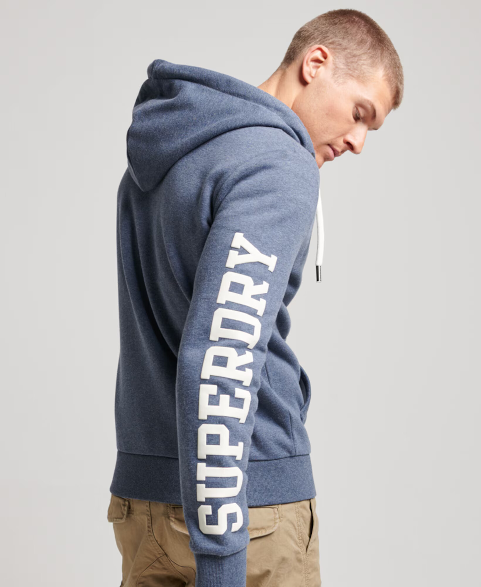 Superdry Jopa na zadrgo 'Gym Athletic' marine / bela - Pepit.si