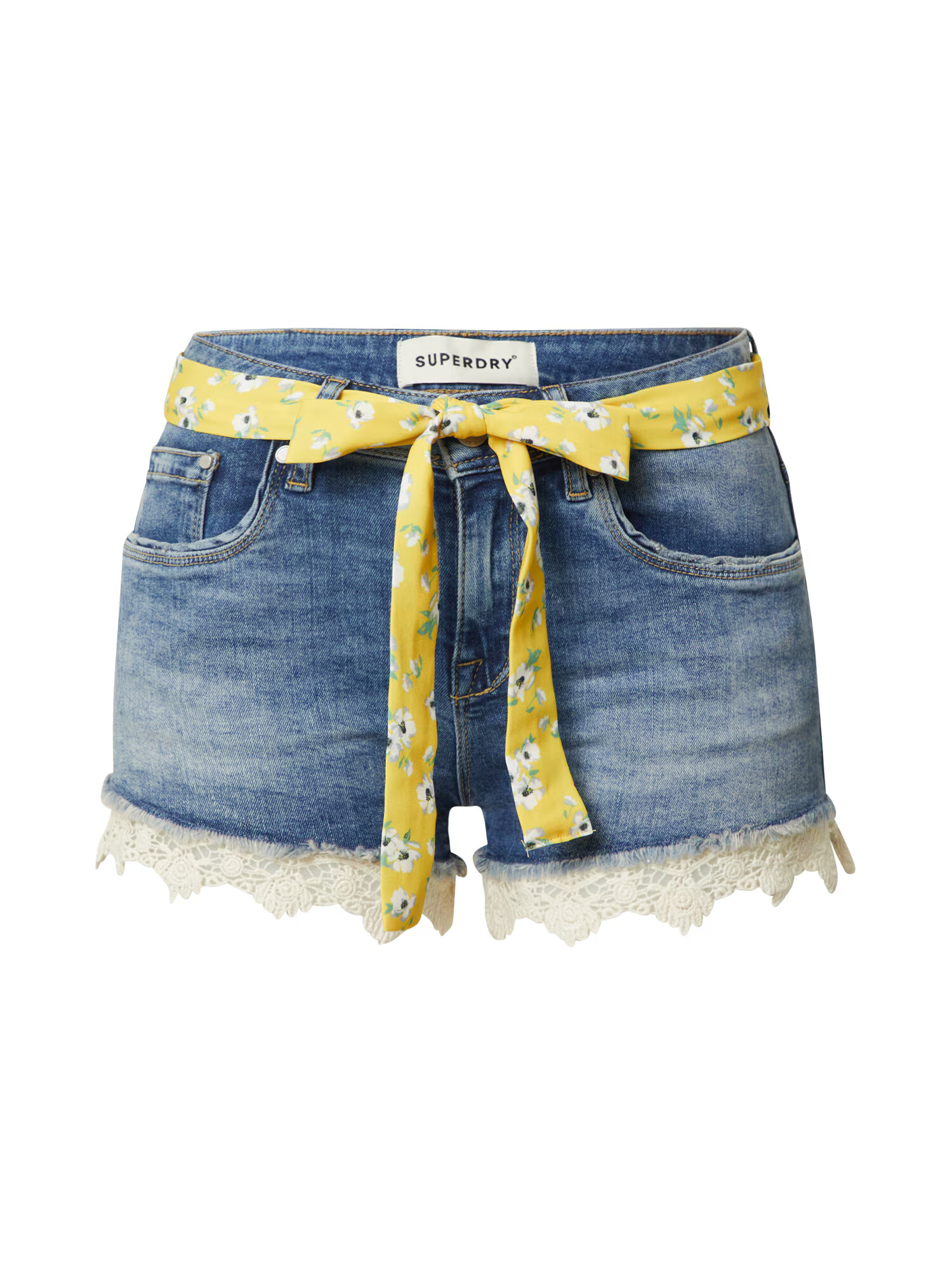 Superdry Kavbojke 'Lace Hot' moder denim - Pepit.si