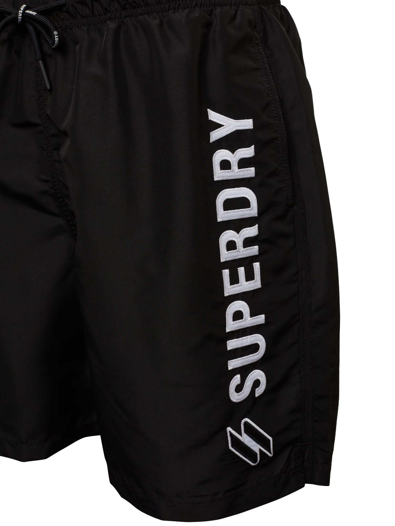 Superdry Kratke kopalne hlače črna / bela - Pepit.si