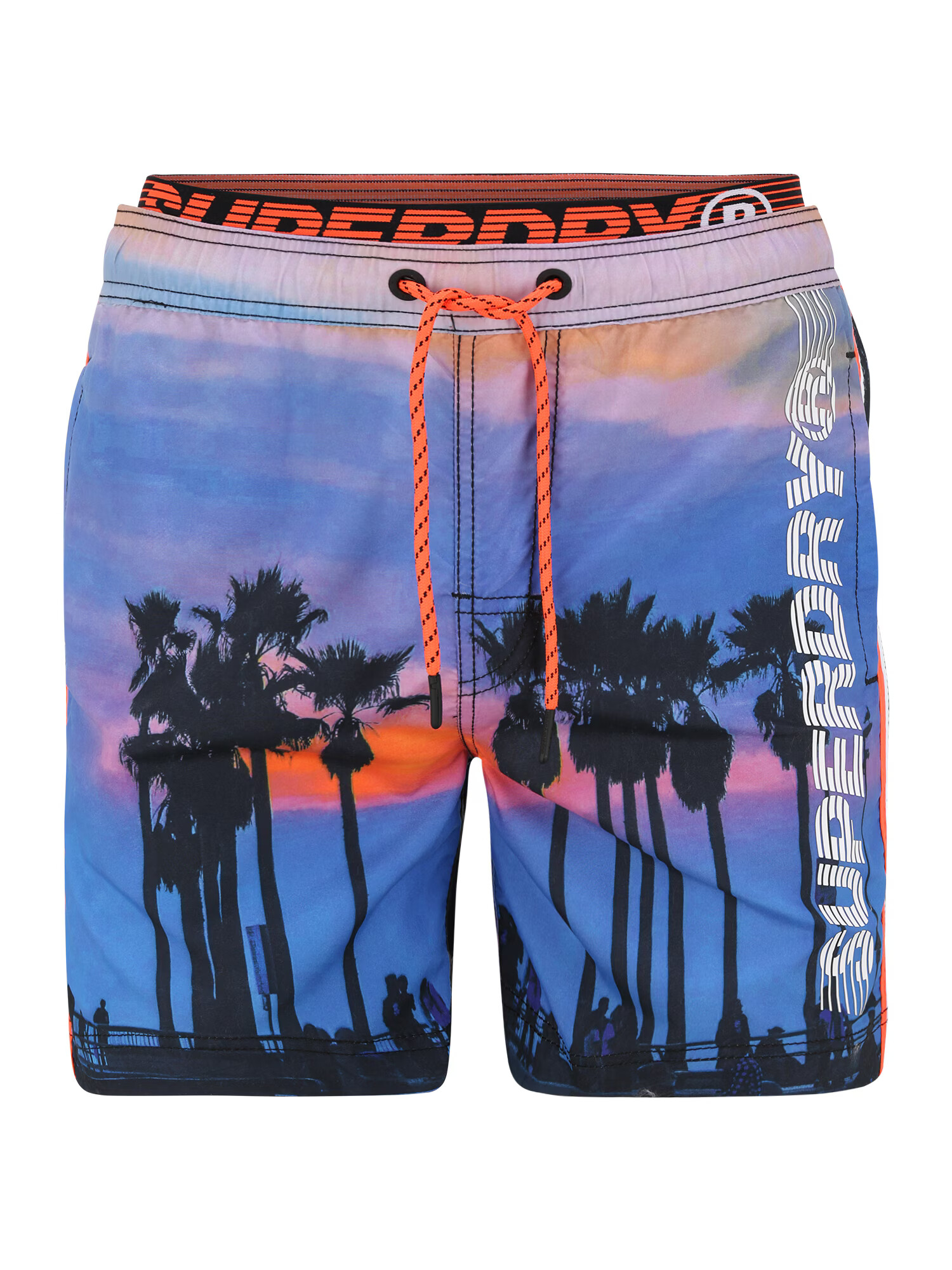 Superdry Kratke kopalne hlače 'State Volley' modra / svetlo modra / rumena / mešane barve / oranžna / roza / črna - Pepit.si