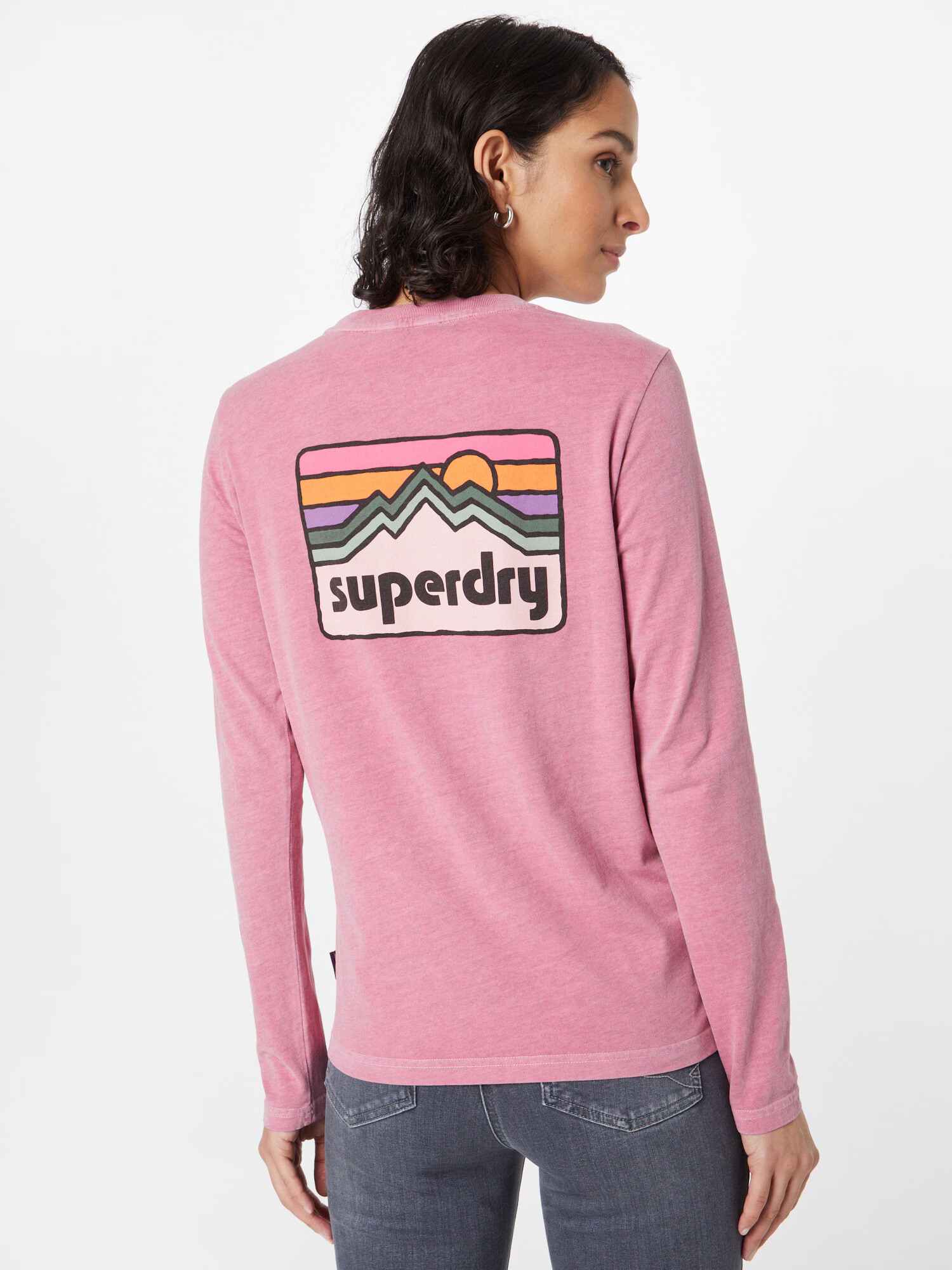 Superdry Majica '90s Terrain' lila / oranžna / svetlo roza / črna - Pepit.si