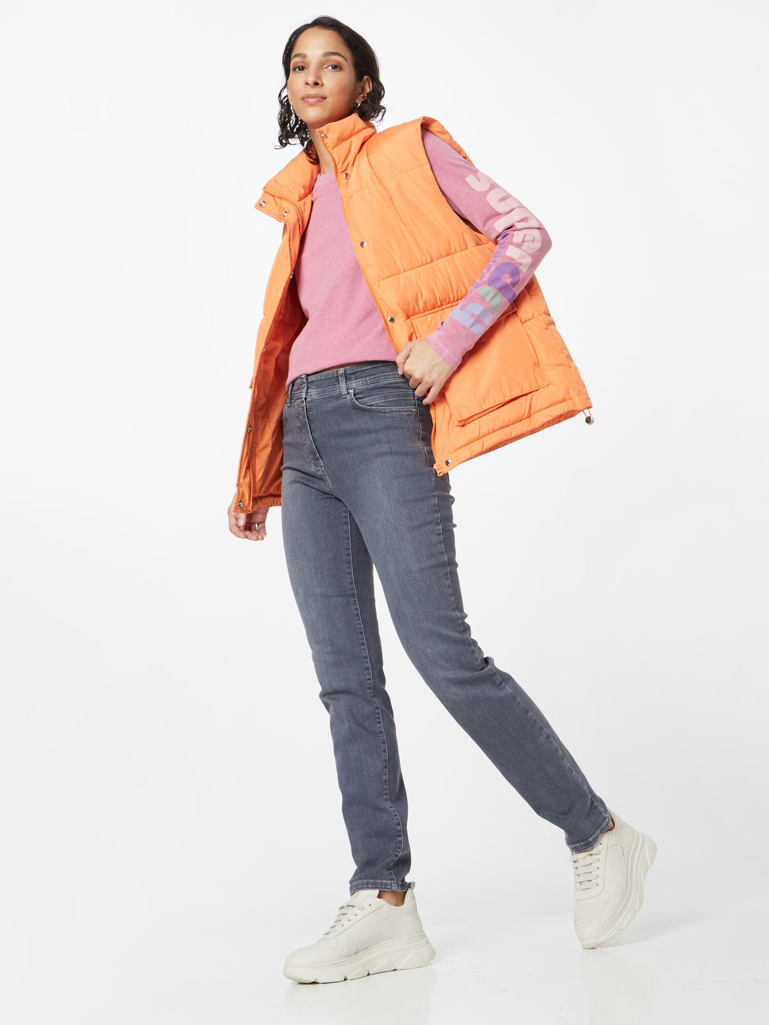 Superdry Majica '90s Terrain' lila / oranžna / svetlo roza / črna - Pepit.si