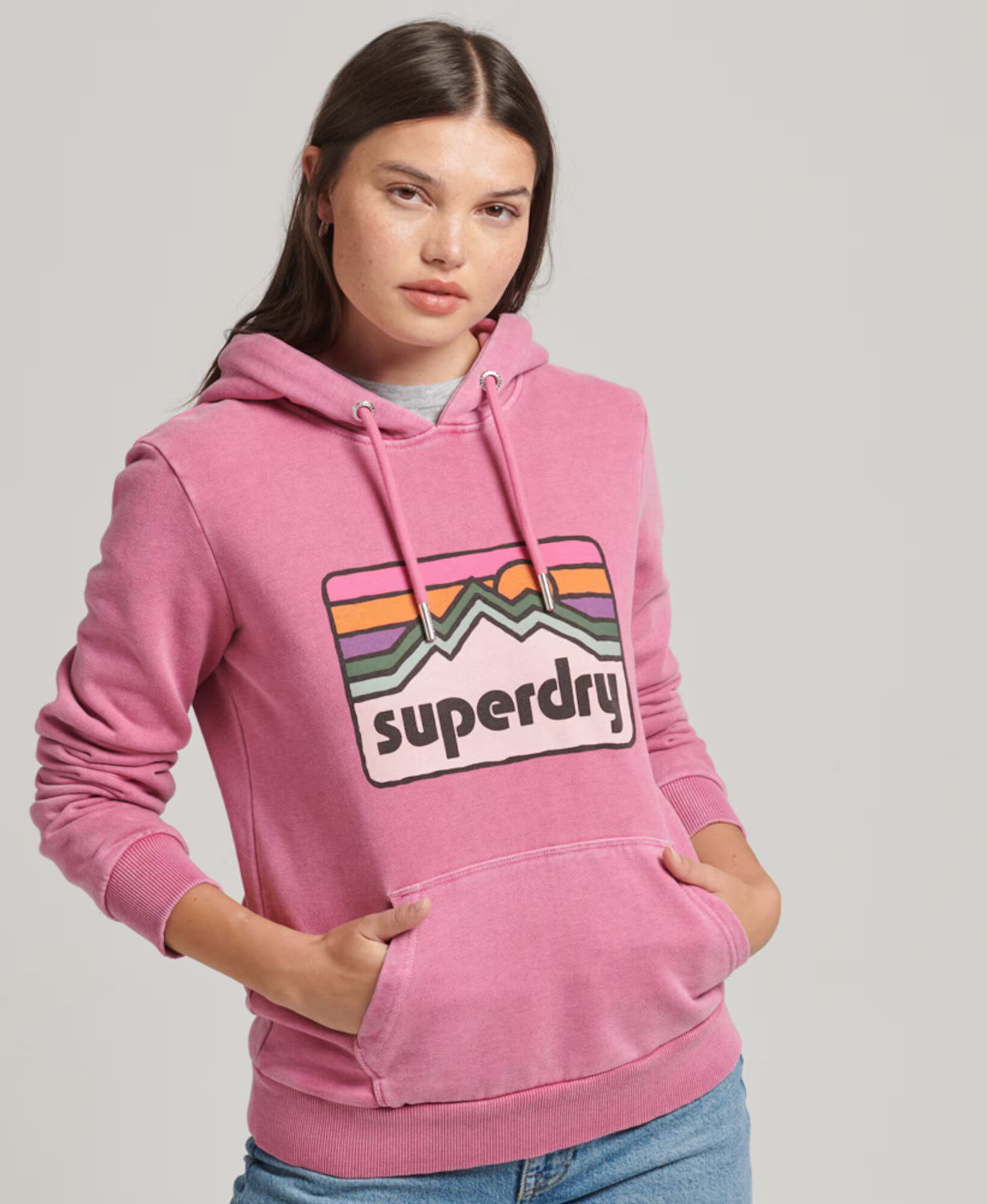 Superdry Majica '90s Terrain' zelena / lila / oranžna / roza / črna - Pepit.si