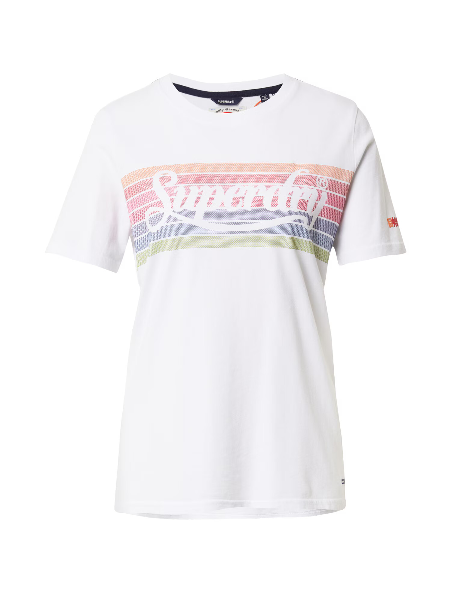 Superdry Majica bela / mešane barve - Pepit.si