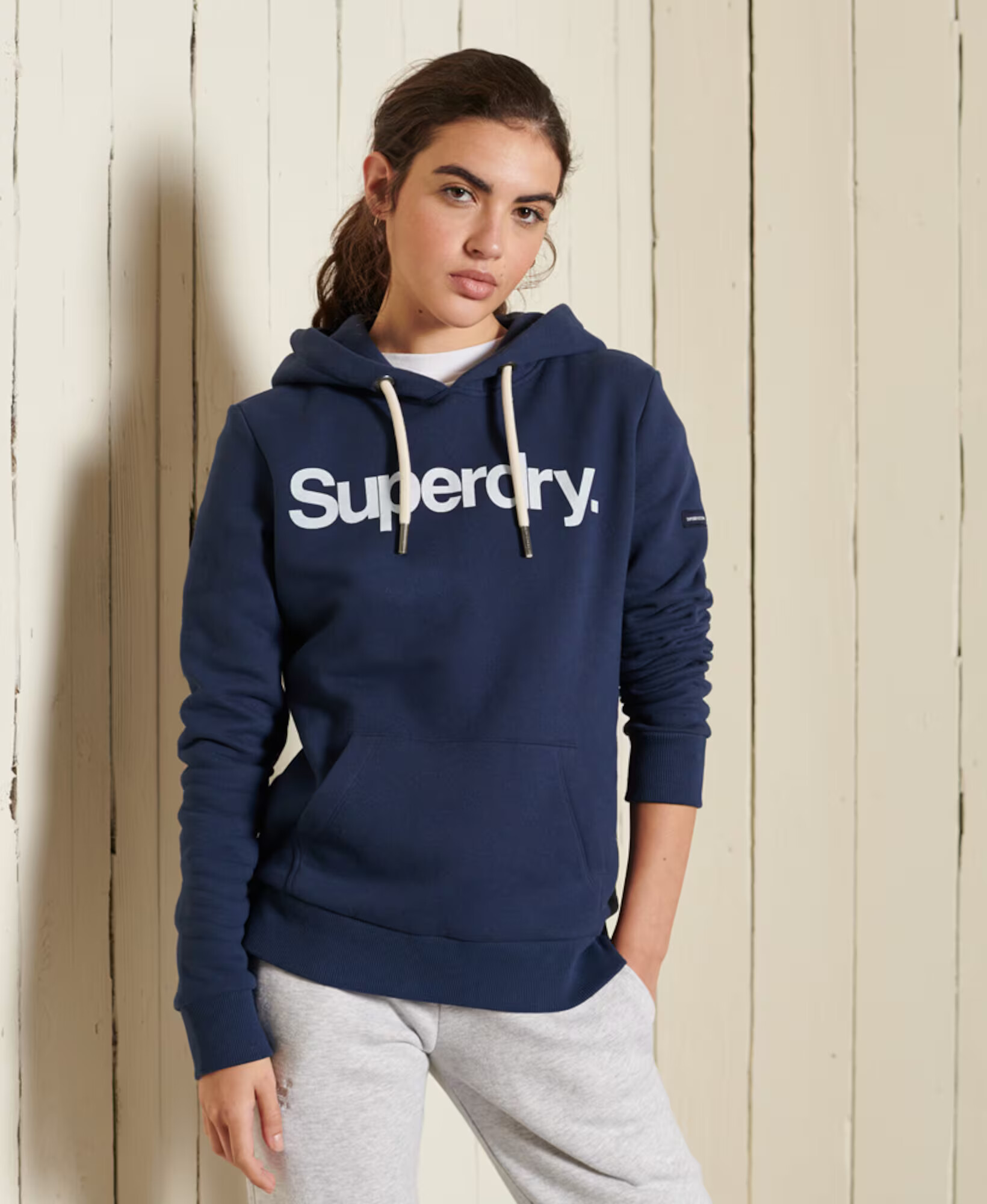 Superdry Majica mornarska / bela - Pepit.si