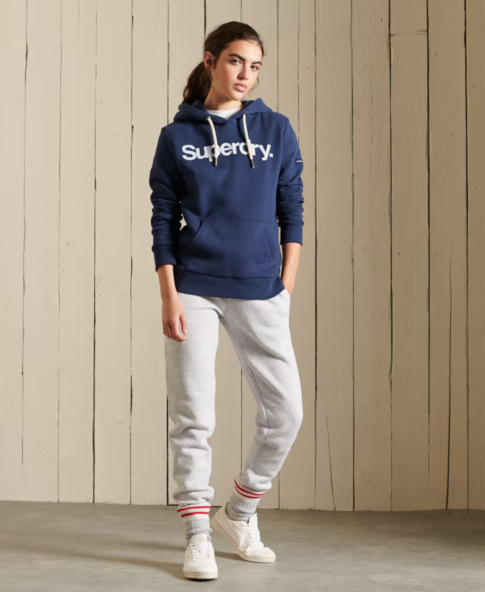 Superdry Majica mornarska / bela - Pepit.si