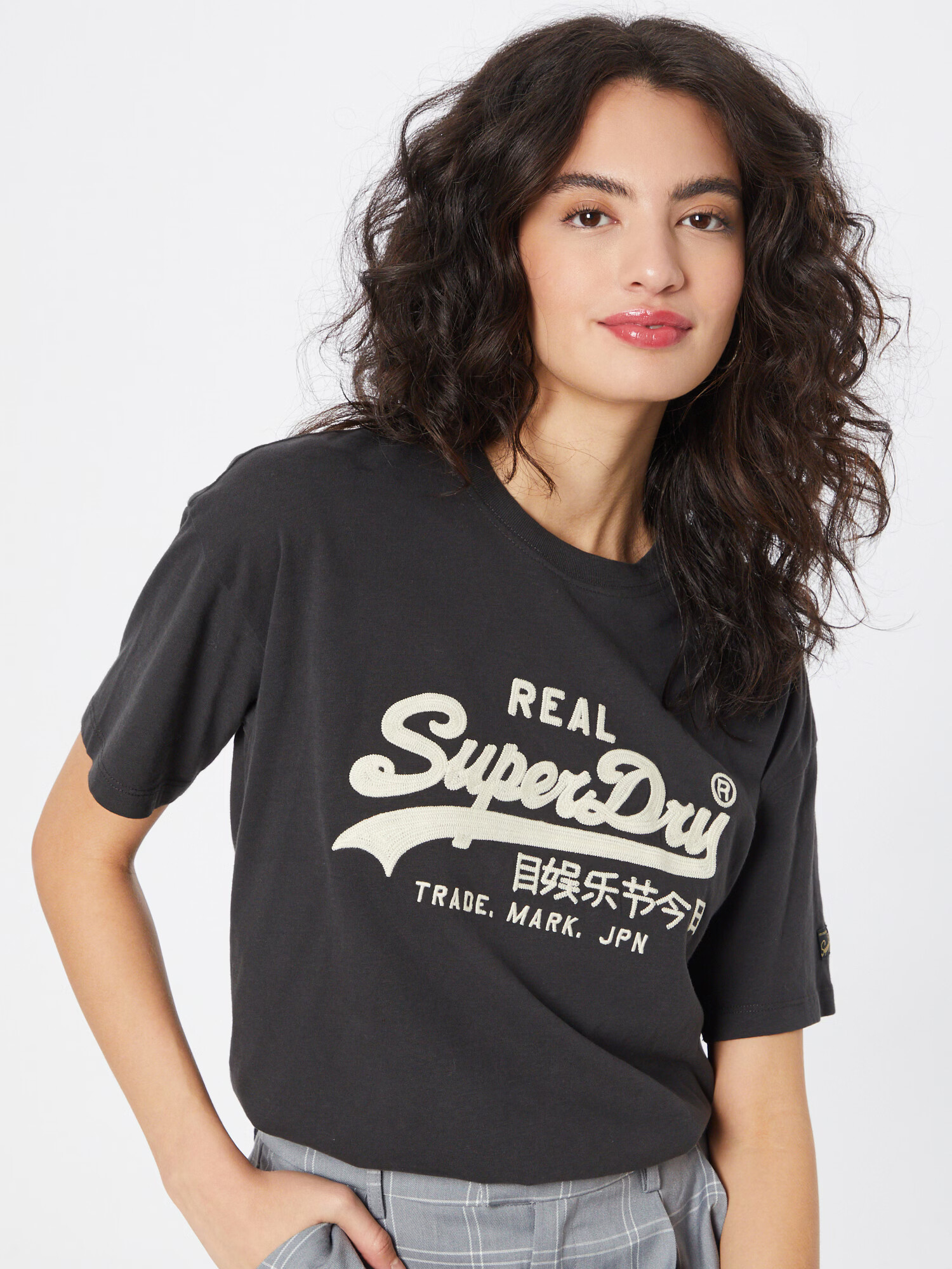 Superdry Majica bež / črna - Pepit.si