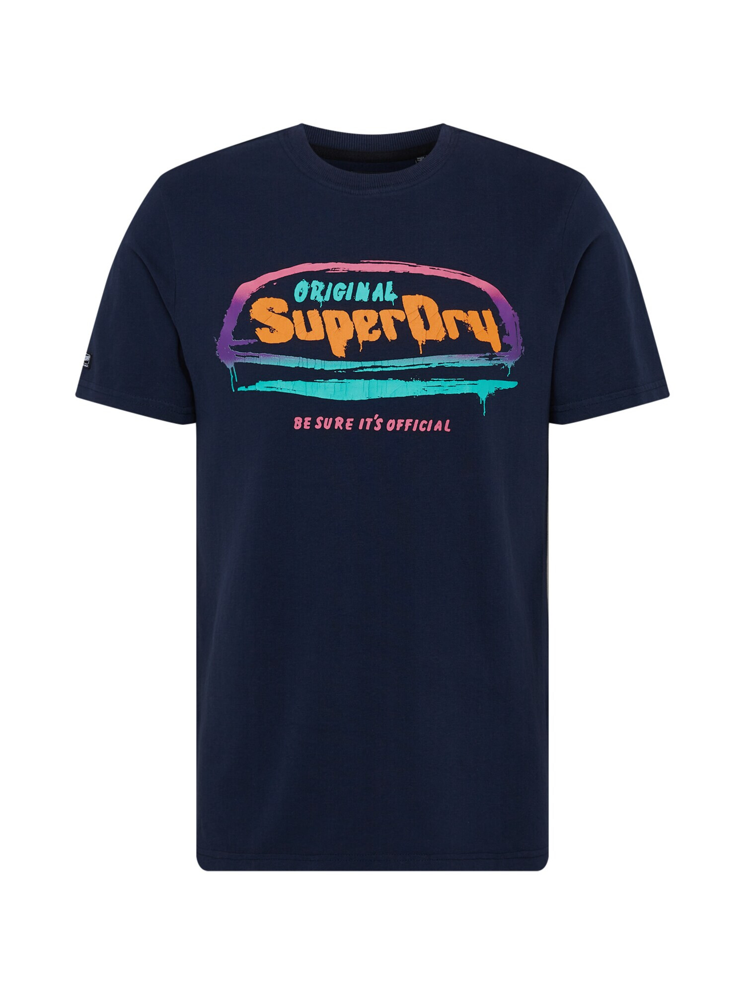 Superdry Majica 'Cali' mornarska / voda / neonsko lila / oranžna / svetlo roza - Pepit.si