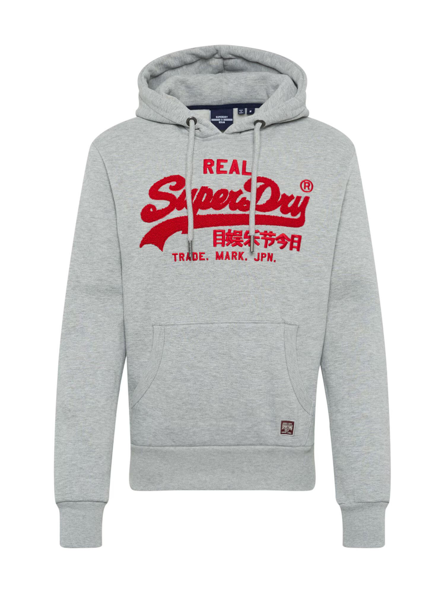 Superdry Majica 'CHENILLE' pegasto siva / rdeča - Pepit.si