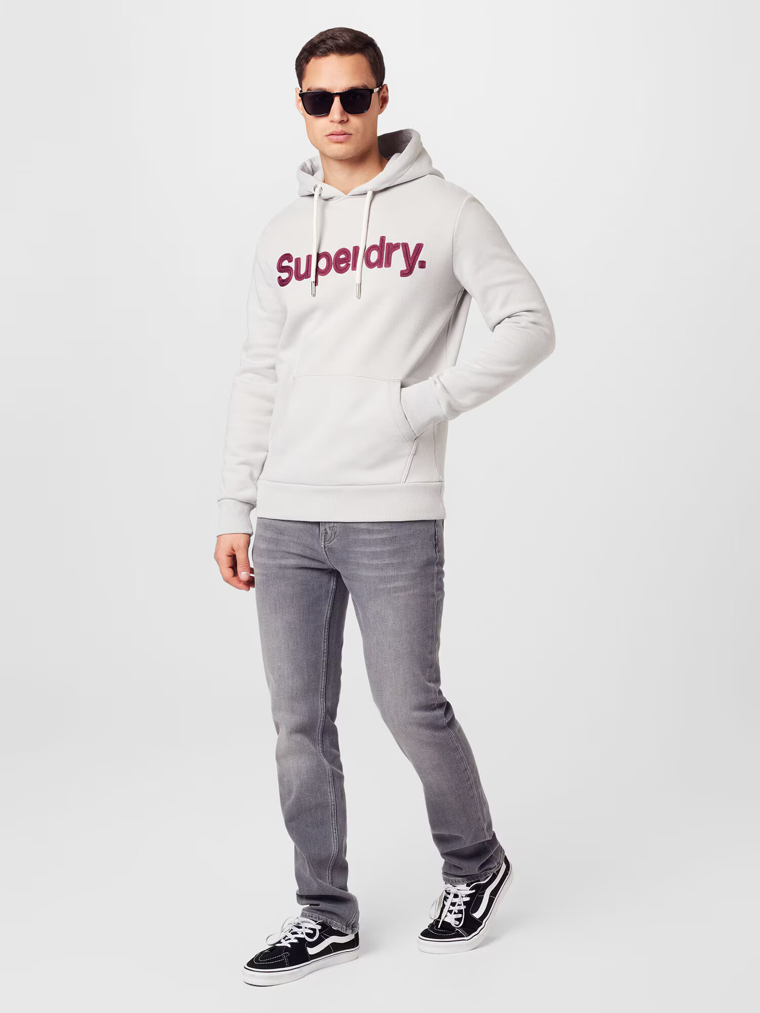 Superdry Majica ciklama / bela - Pepit.si