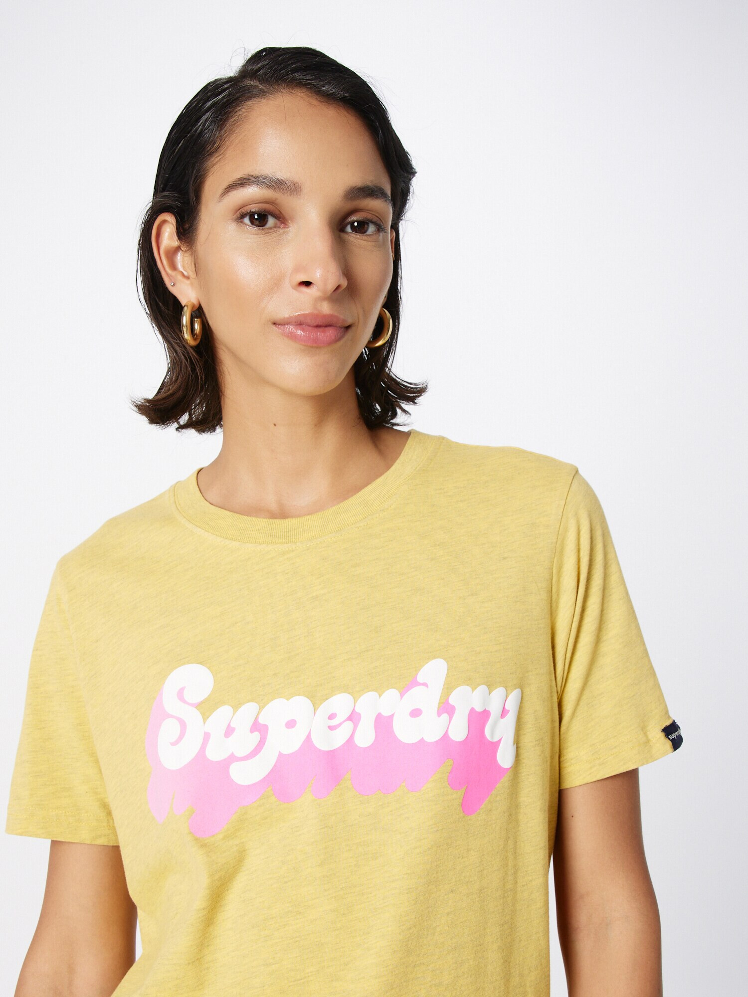 Superdry Majica 'COOPER CITY' pesek / roza / bela - Pepit.si