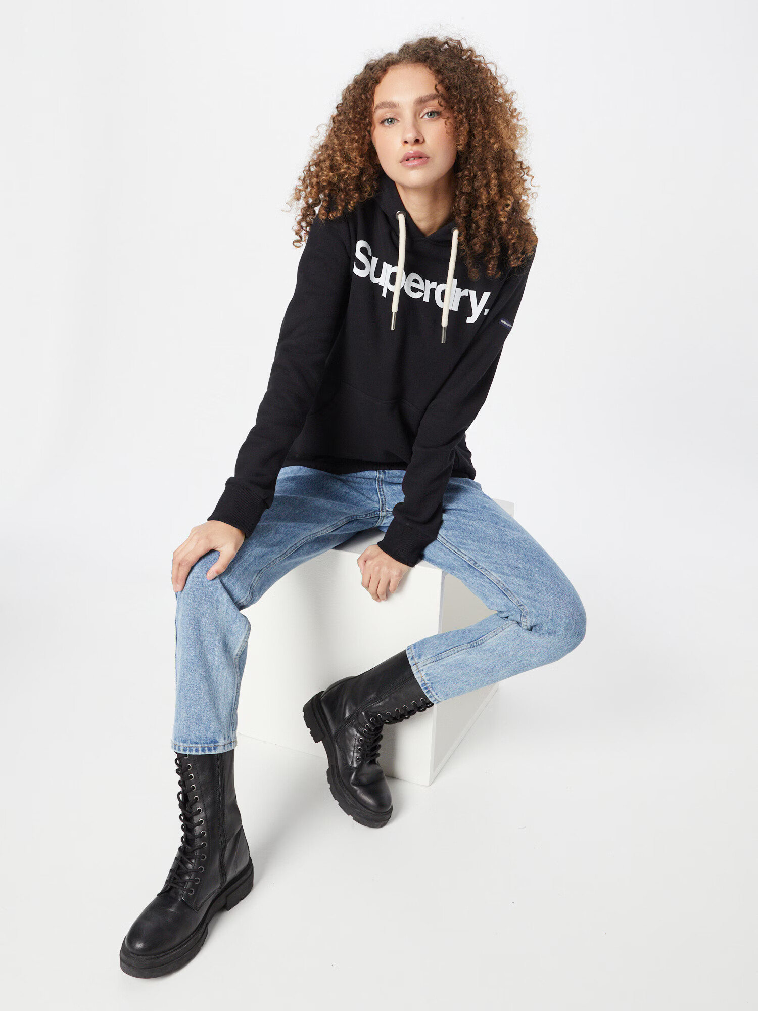 Superdry Majica črna / bela - Pepit.si