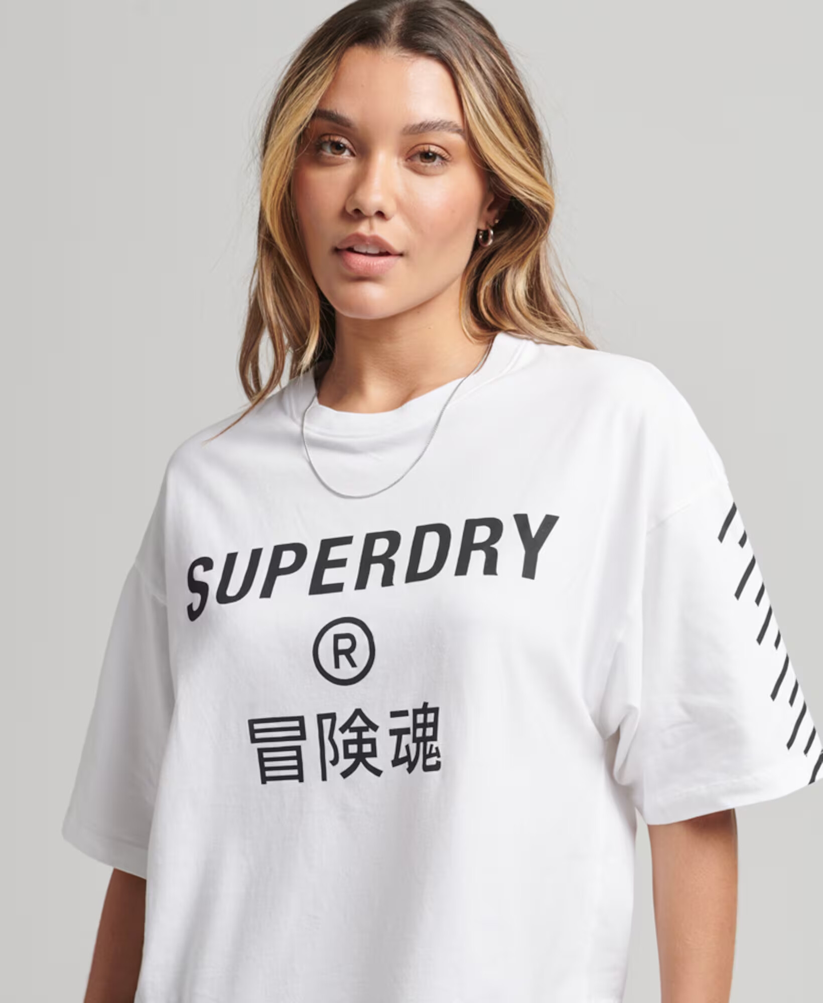 Superdry Majica črna / bela - Pepit.si