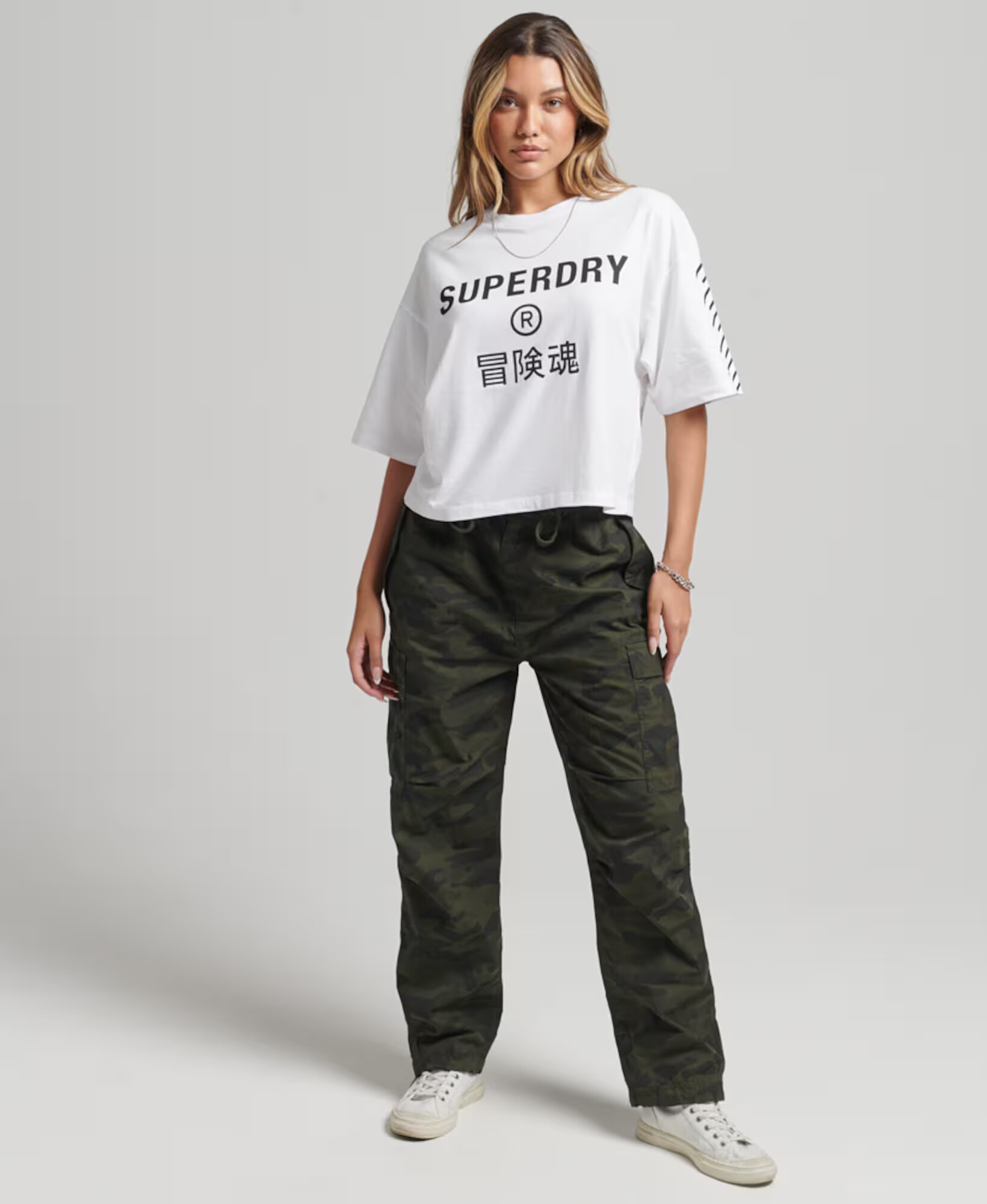 Superdry Majica črna / bela - Pepit.si