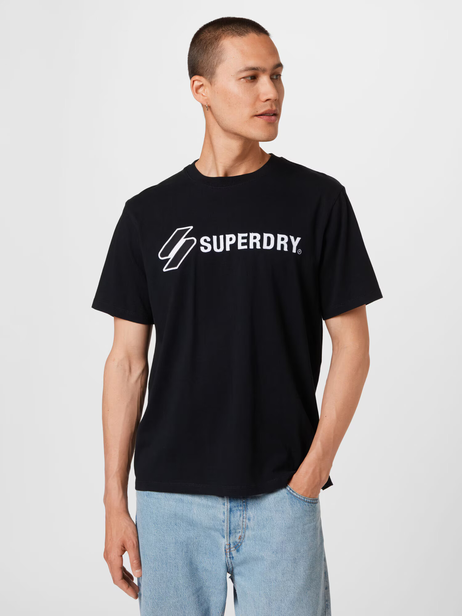 Superdry Majica črna / bela - Pepit.si