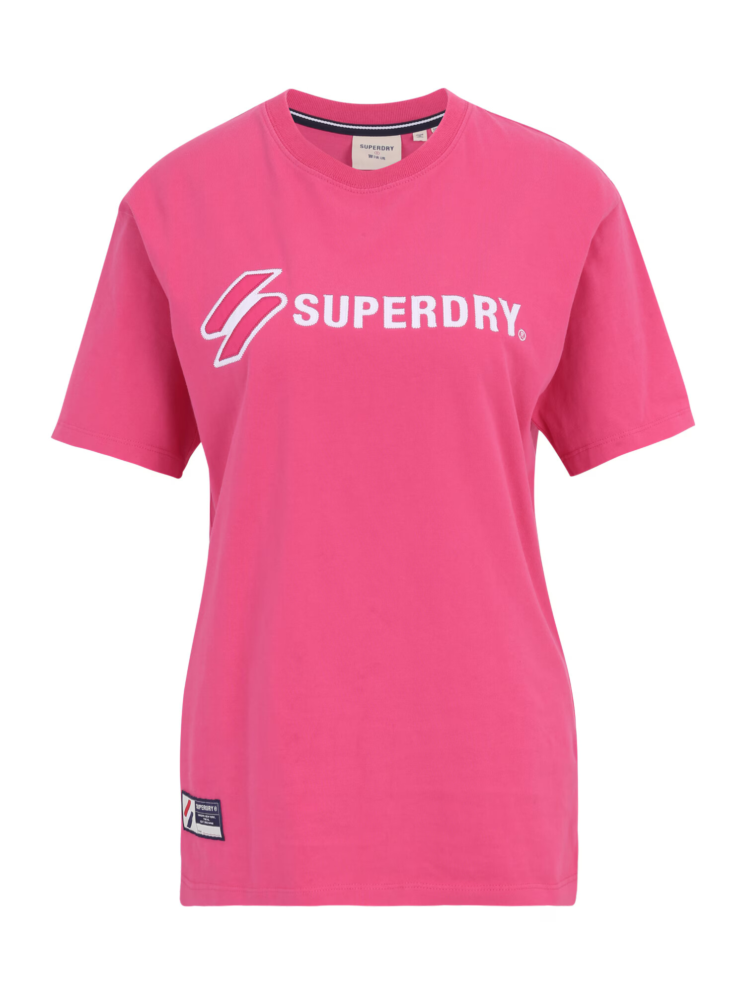 Superdry Majica fuksija / bela - Pepit.si