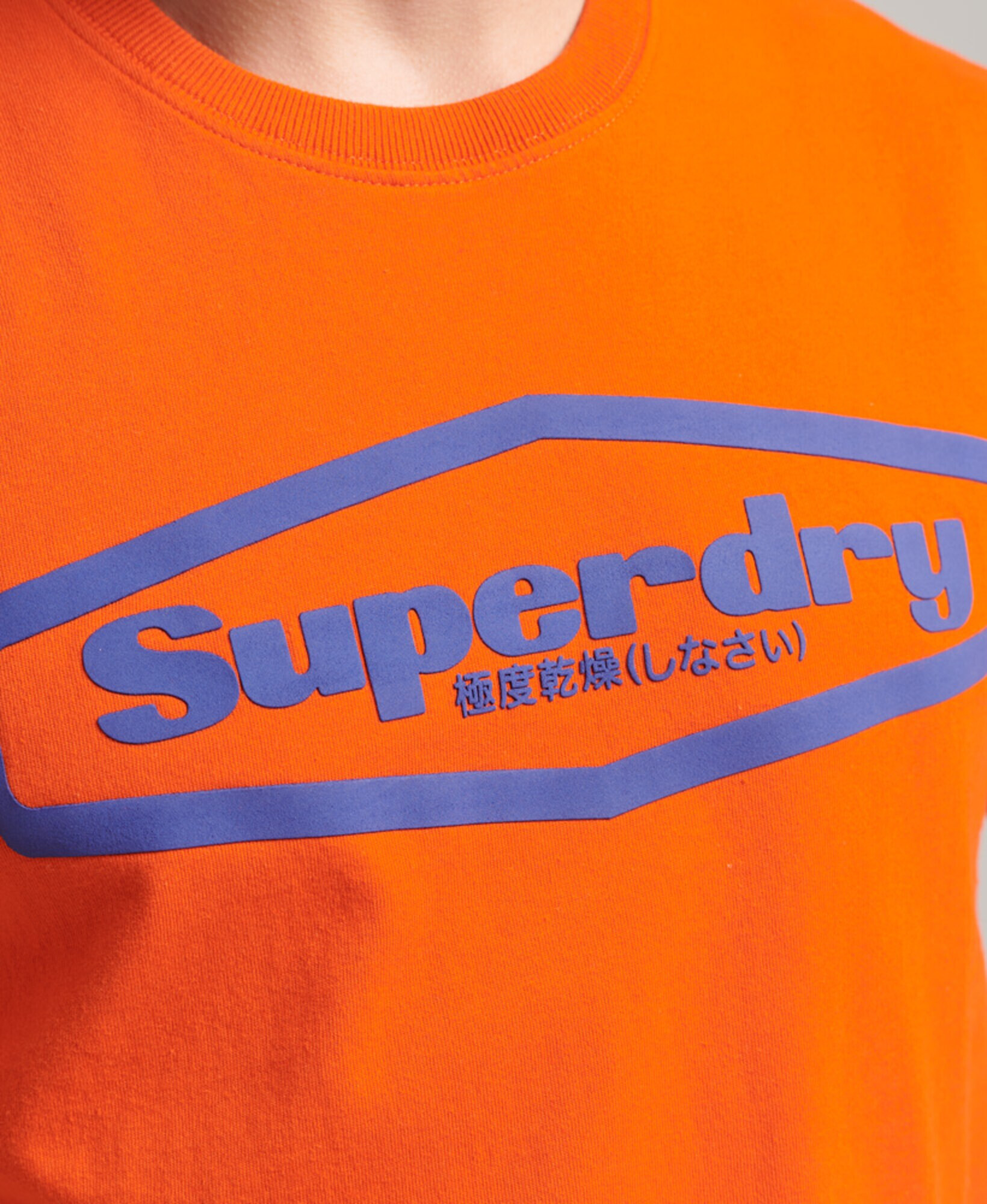 Superdry Majica 'Game On 90s' modra / oranžna / črna / off-bela - Pepit.si