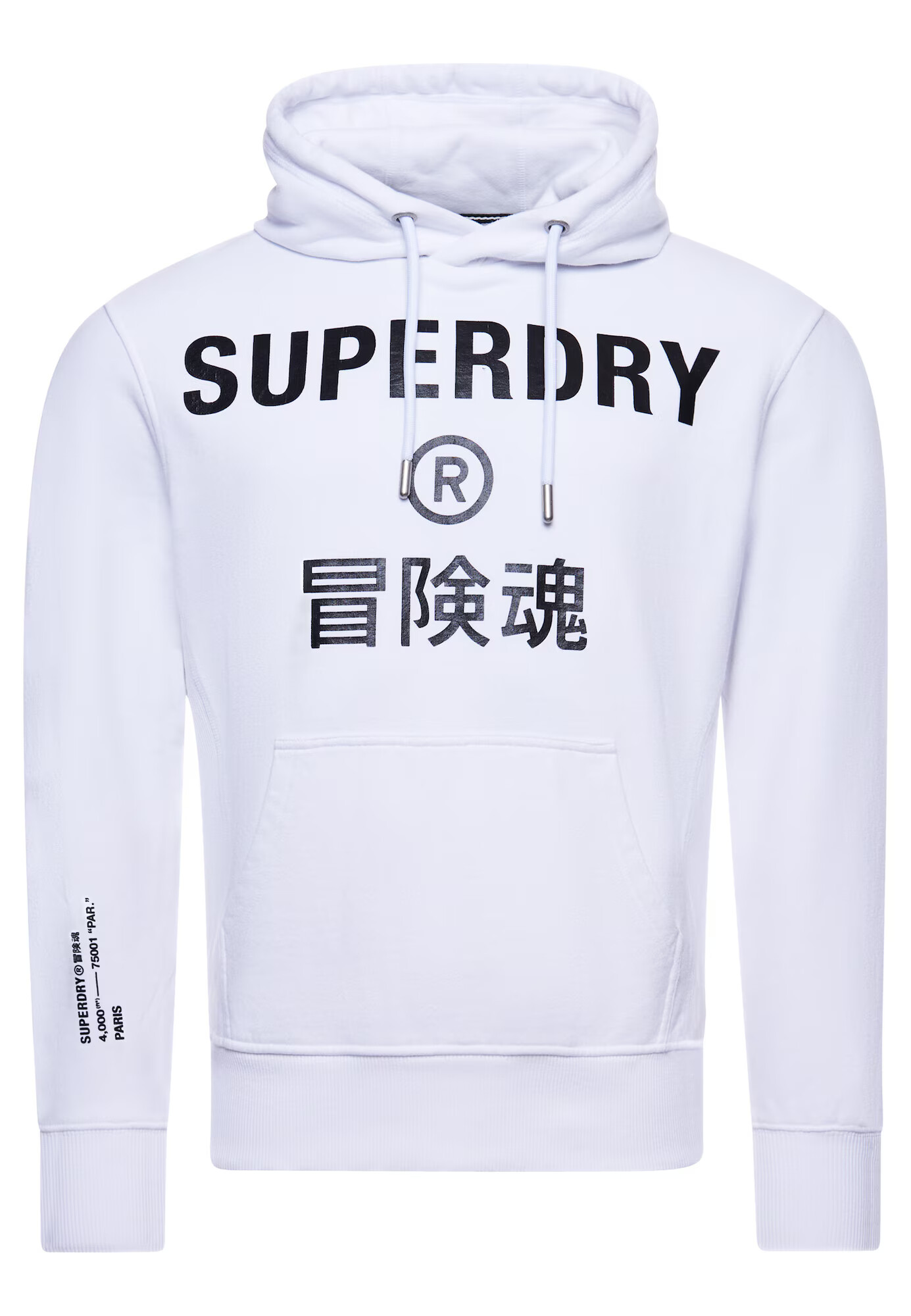 Superdry Majica 'Independent' bela / črna - Pepit.si