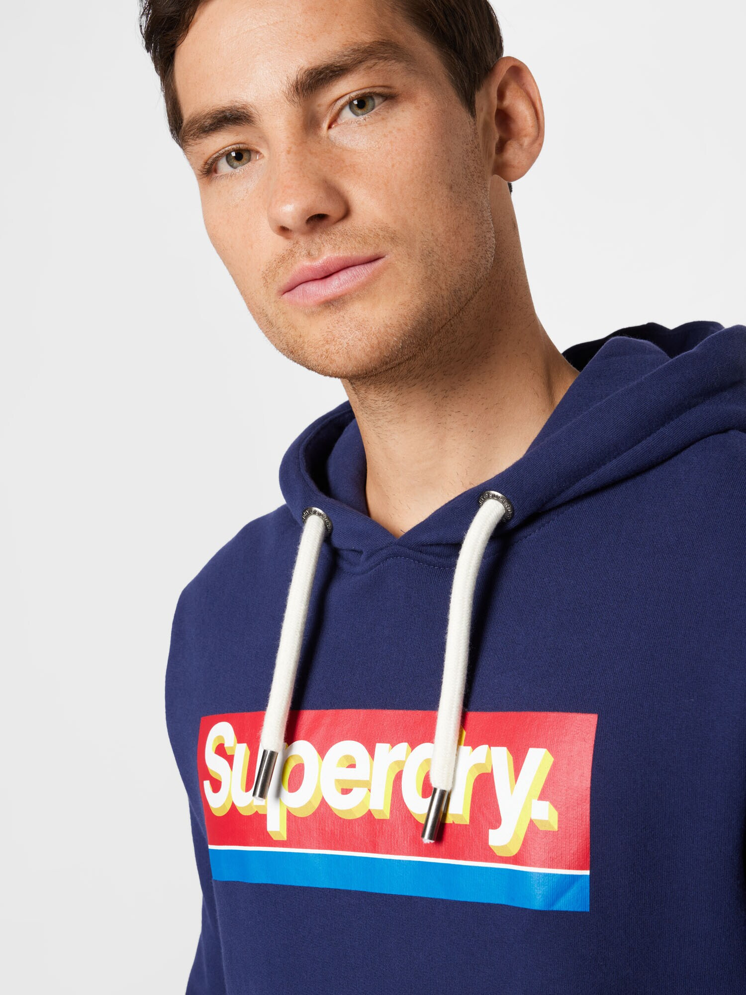 Superdry Majica modra / marine / rumena / rdeča / bela - Pepit.si