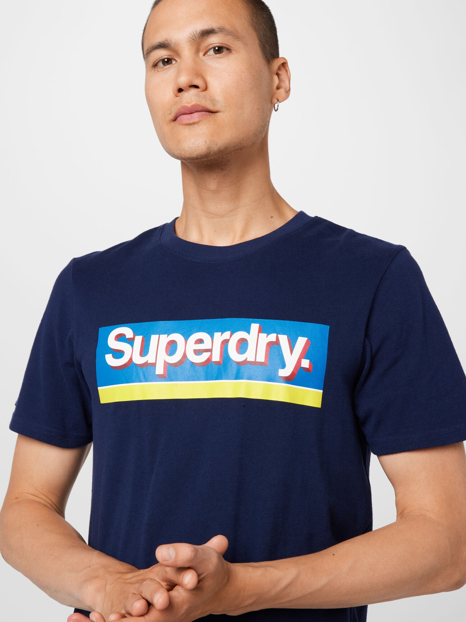 Superdry Majica modra / rumena / jastog / bela - Pepit.si