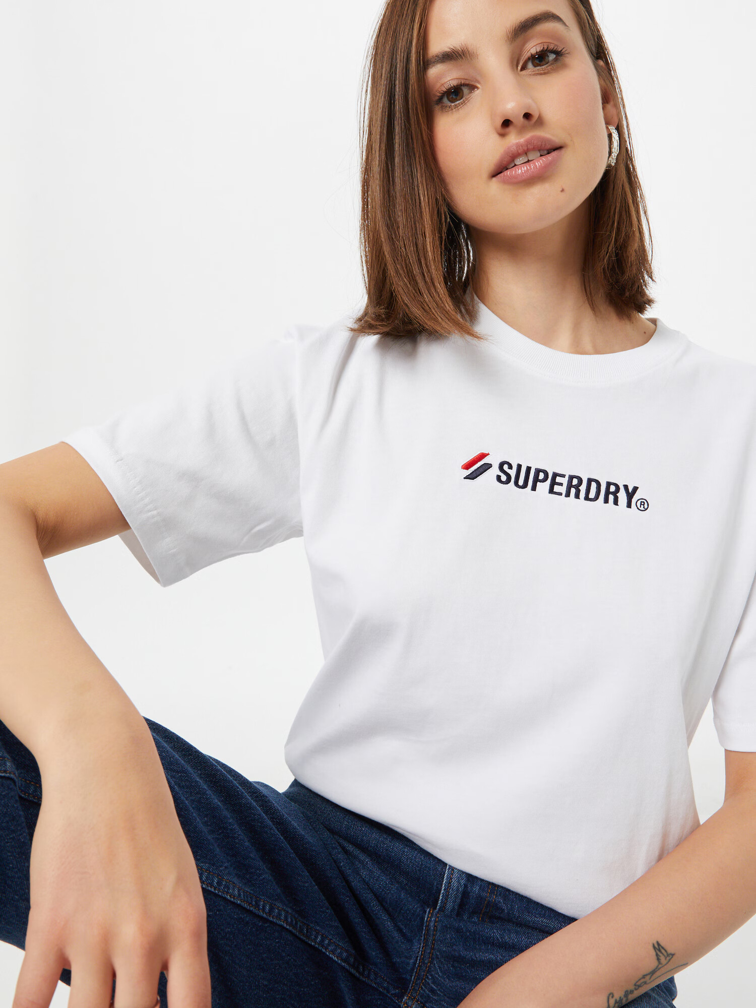 Superdry Majica mornarska / rdeča / bela - Pepit.si