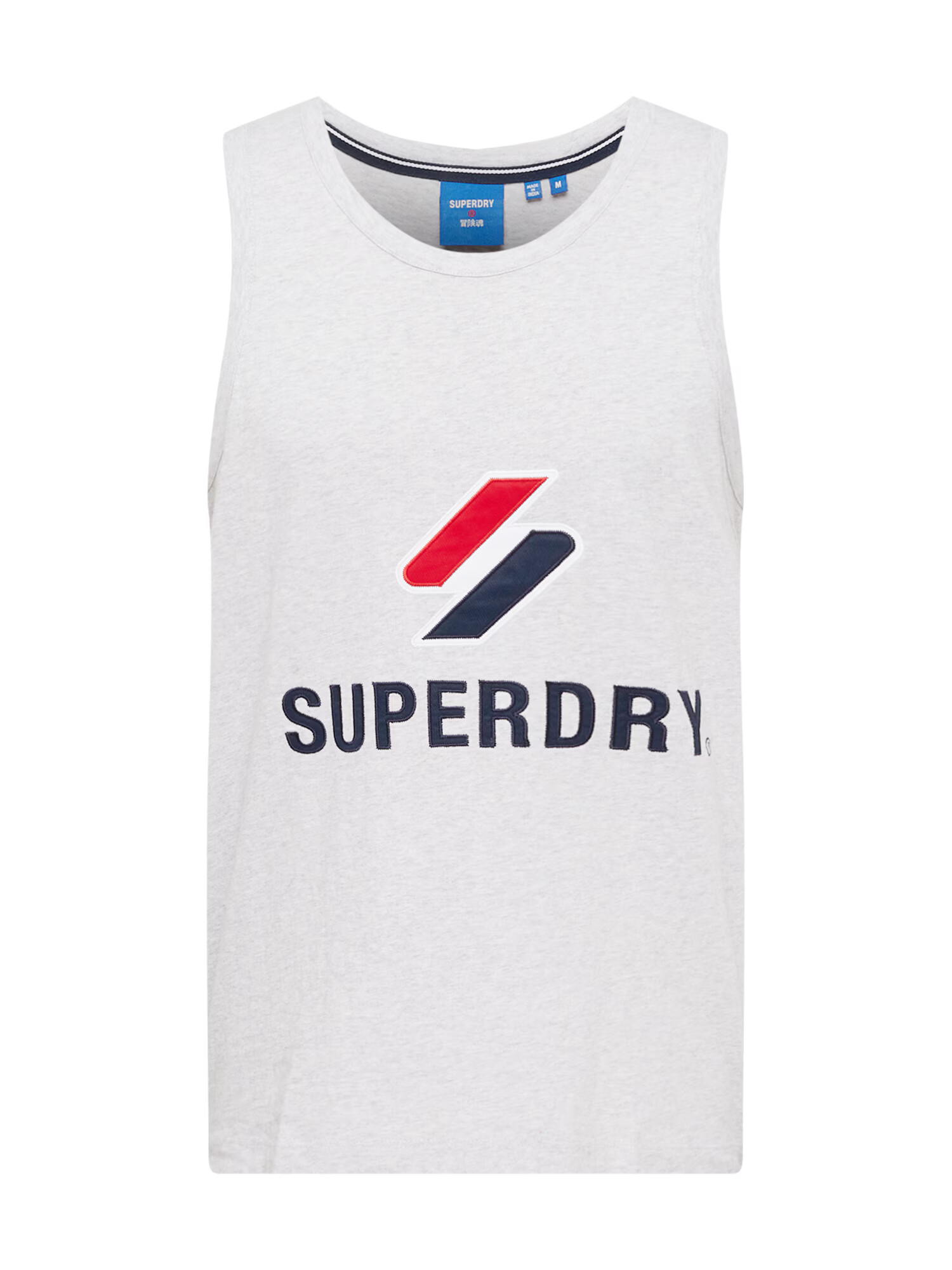 Superdry Majica mornarska / pegasto siva / rdeča / bela - Pepit.si