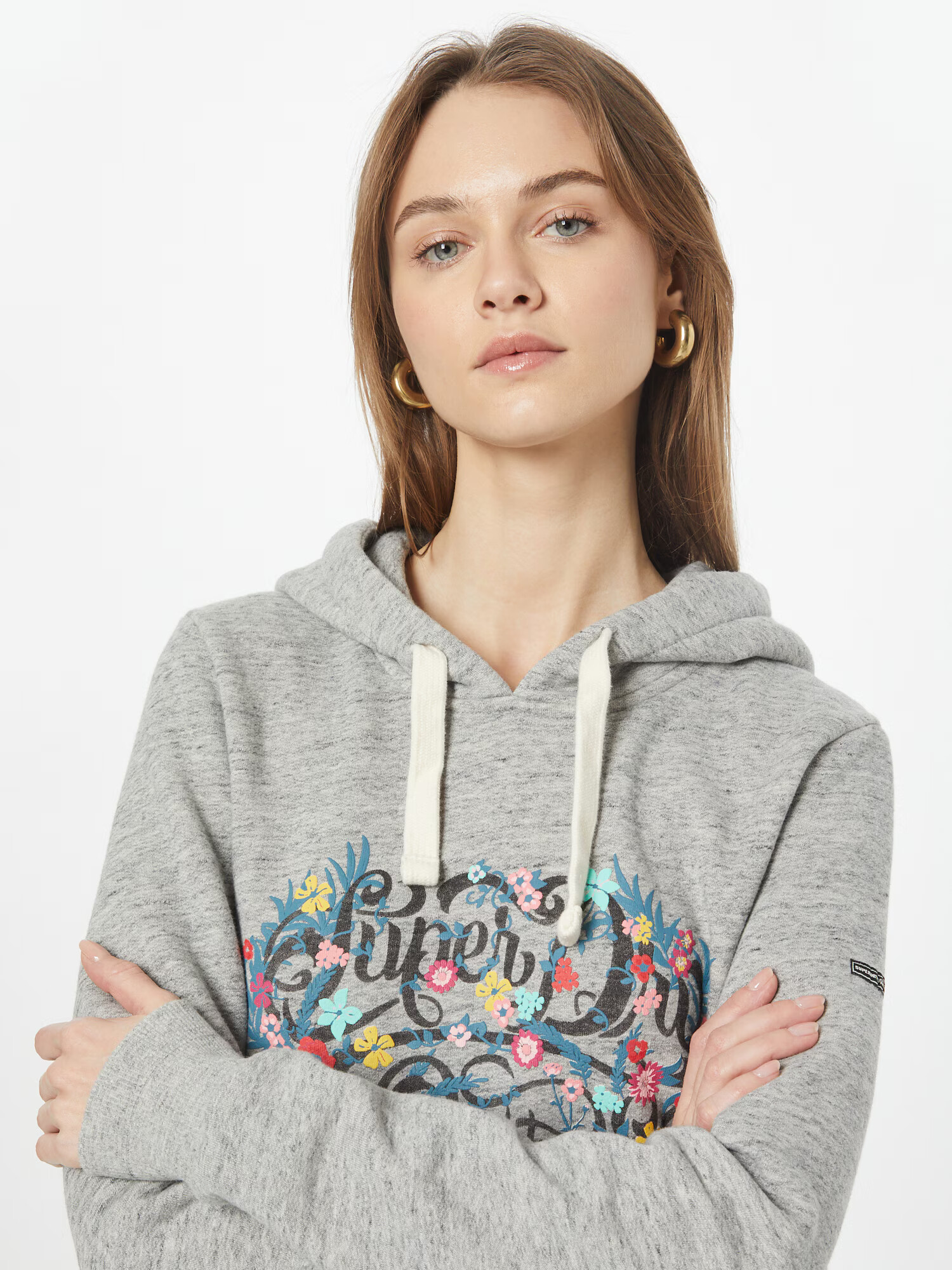 Superdry Majica nebeško modra / grafit / pegasto siva / bela - Pepit.si